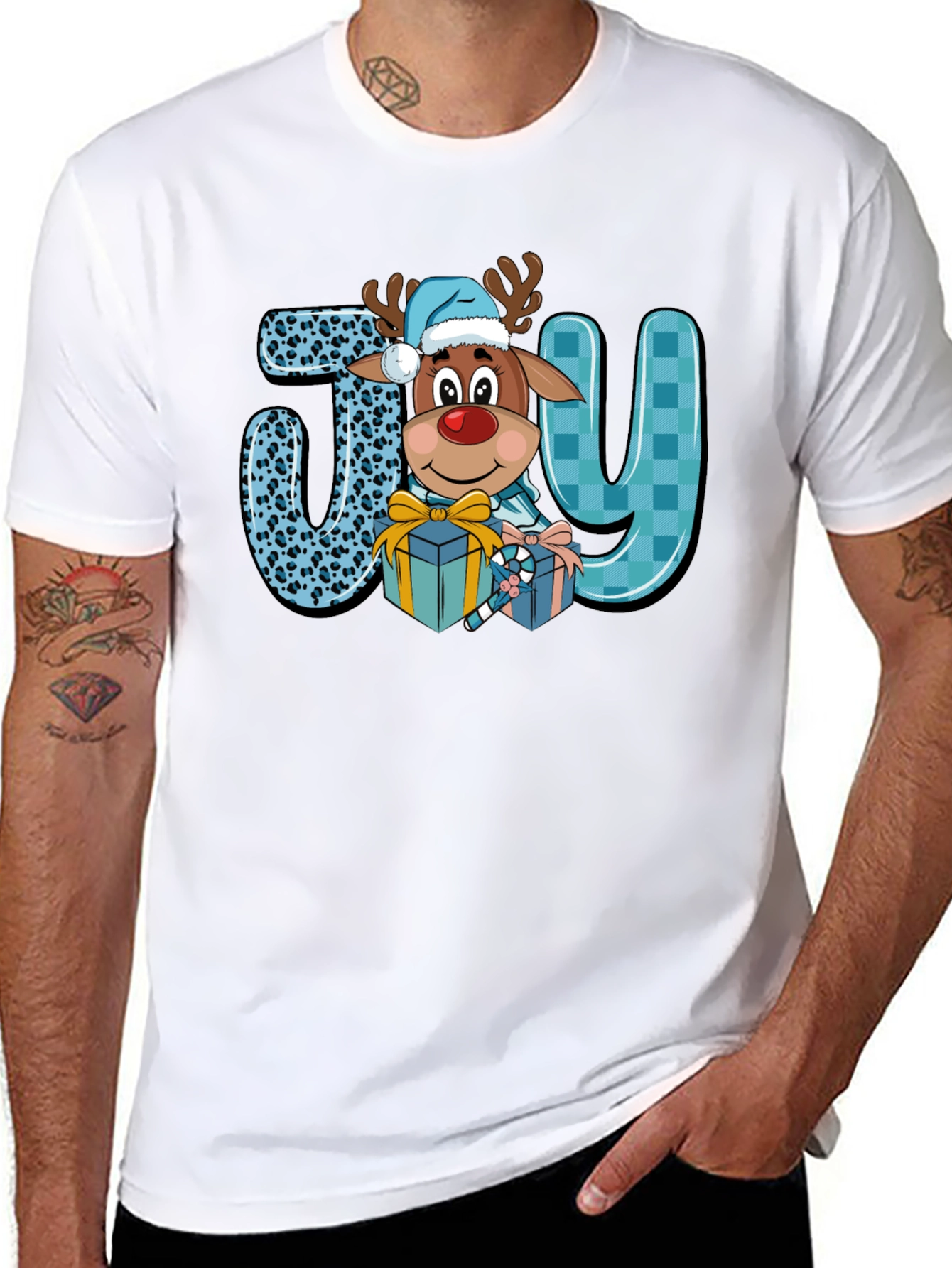 Holiday JOY Reindeer Graphic Tee