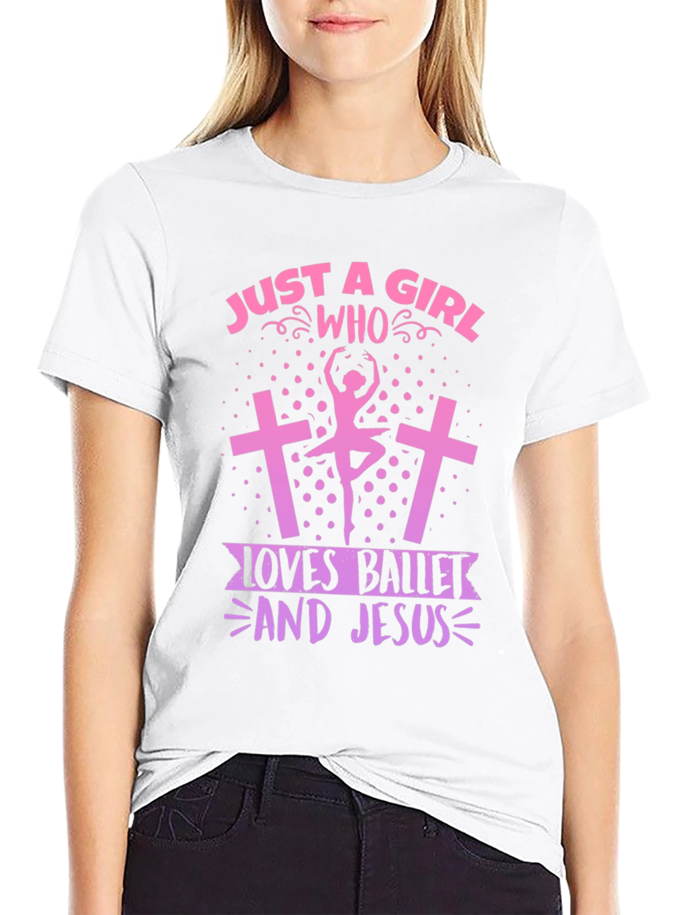 Ballet & Jesus Girl T-Shirt - Christian Ballerina Tee