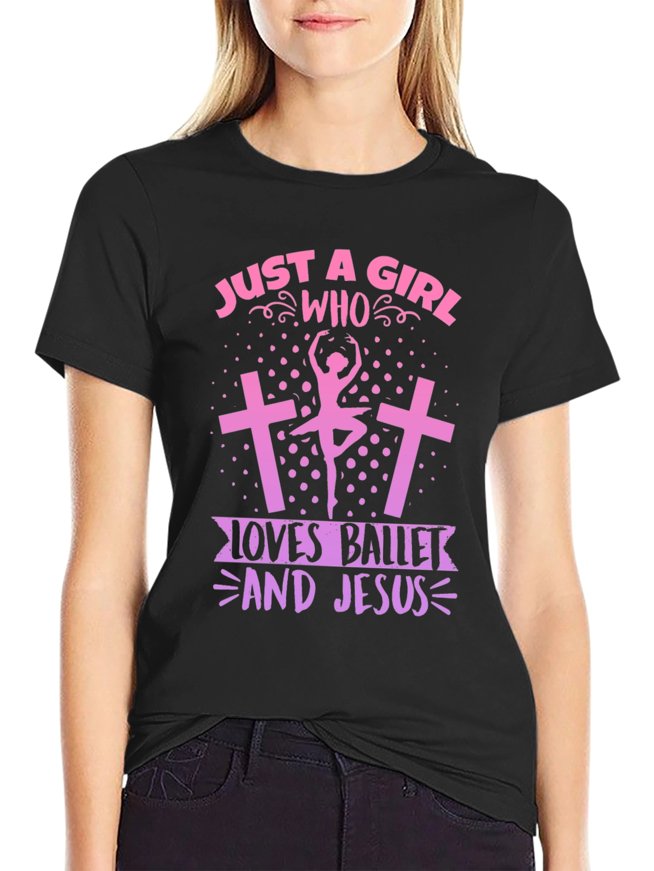 Ballet & Jesus Girl T-Shirt - Christian Ballerina Tee