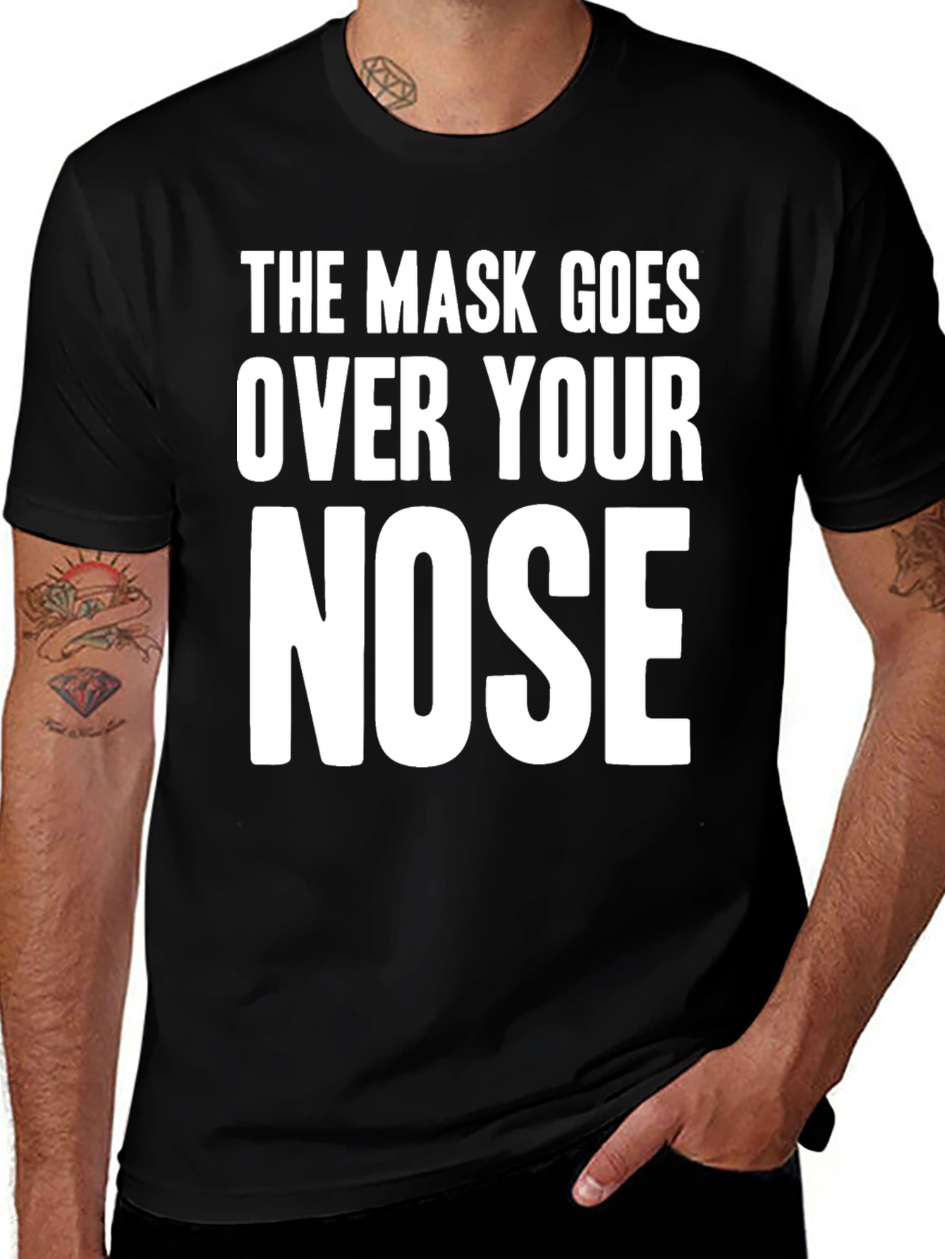 Mask Over Nose Graphic Tee