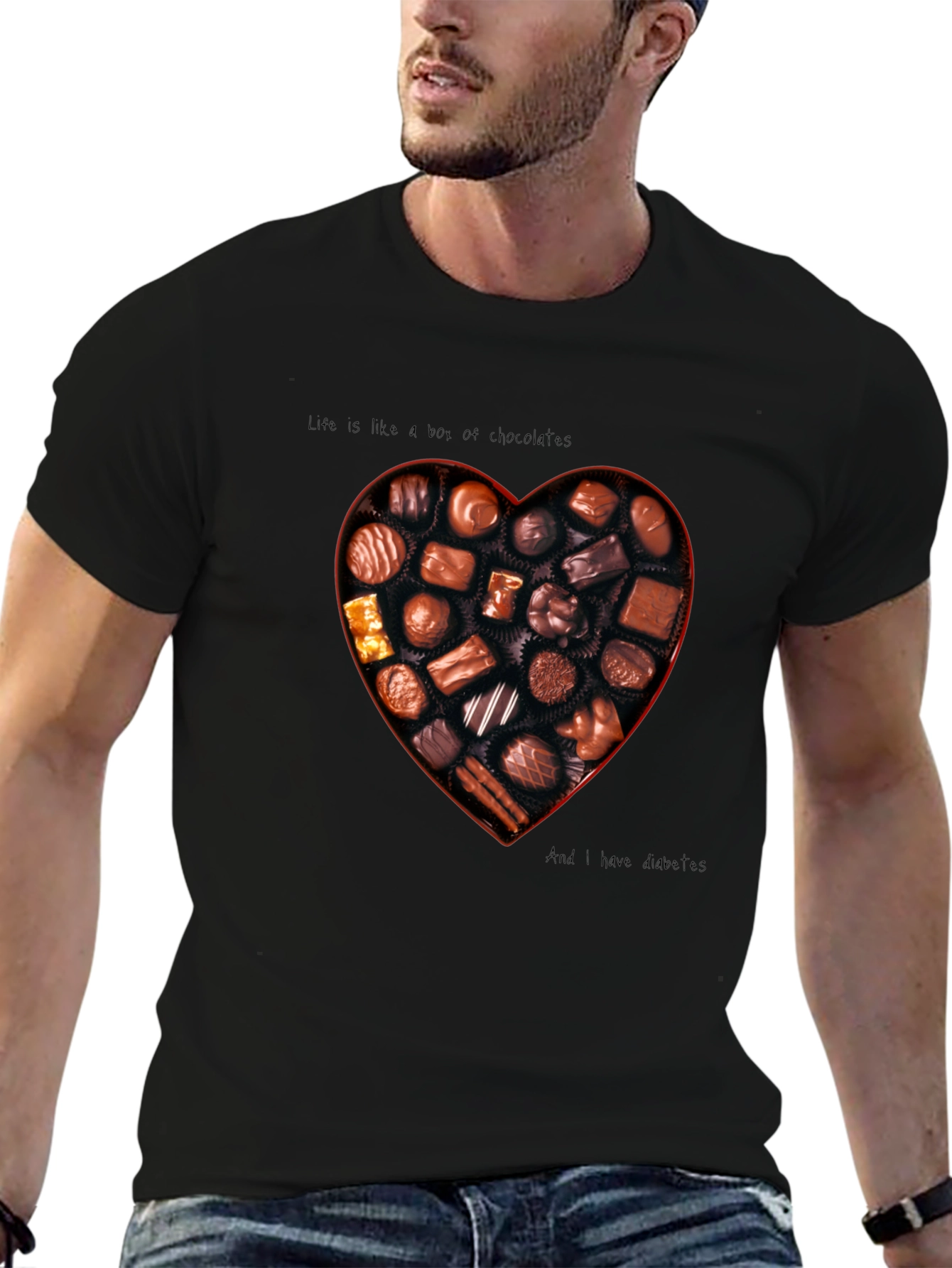 Chocolate Box Heart Graphic T-Shirt