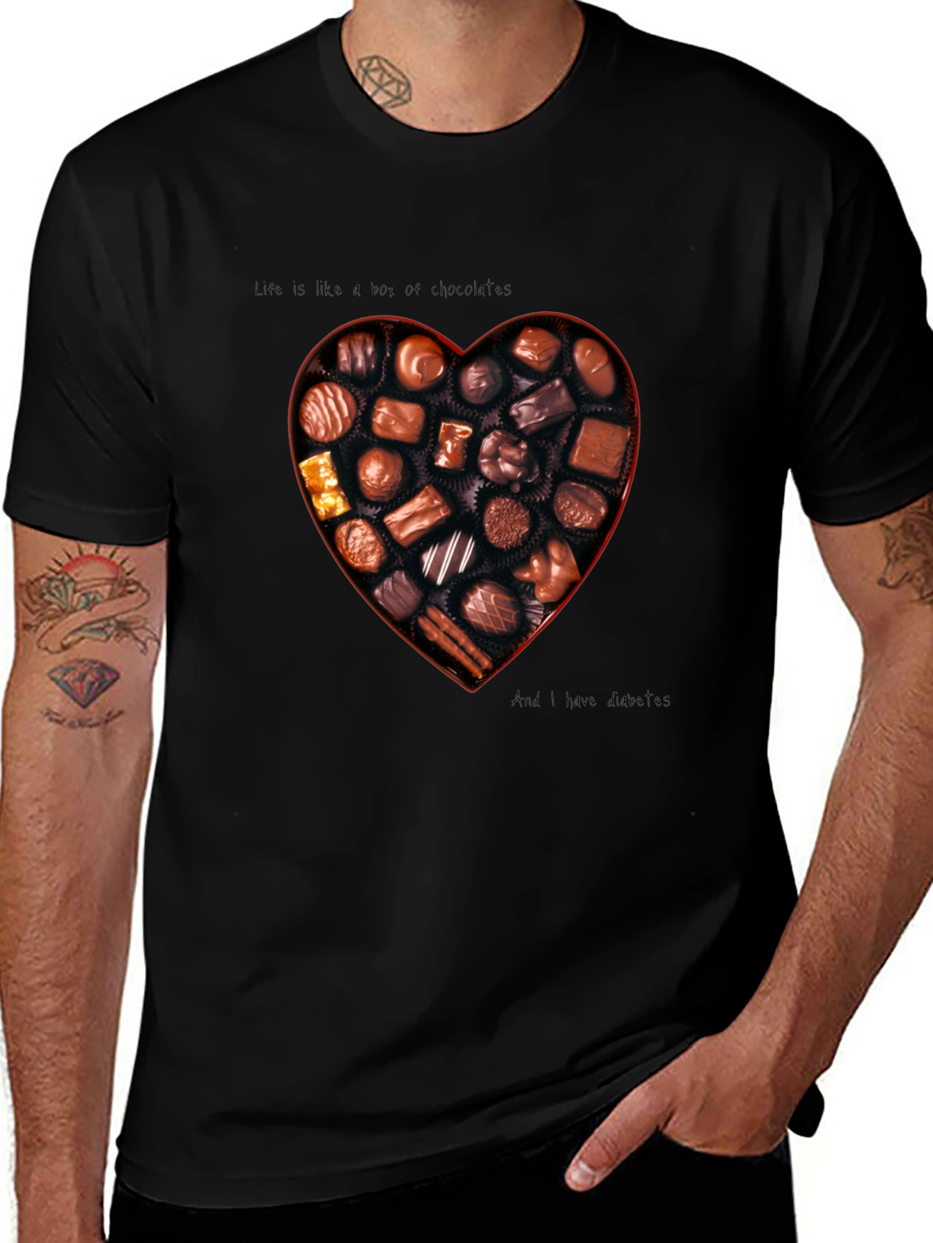 Chocolate Box Heart Graphic T-Shirt