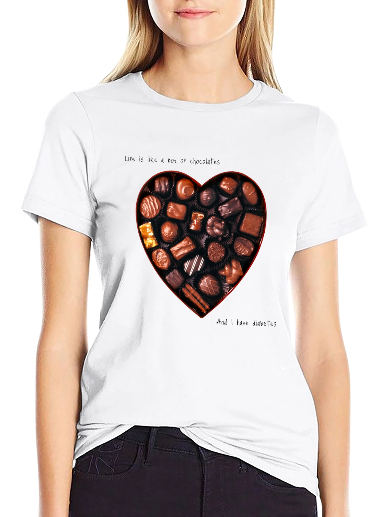 Chocolate Box Heart Graphic T-Shirt