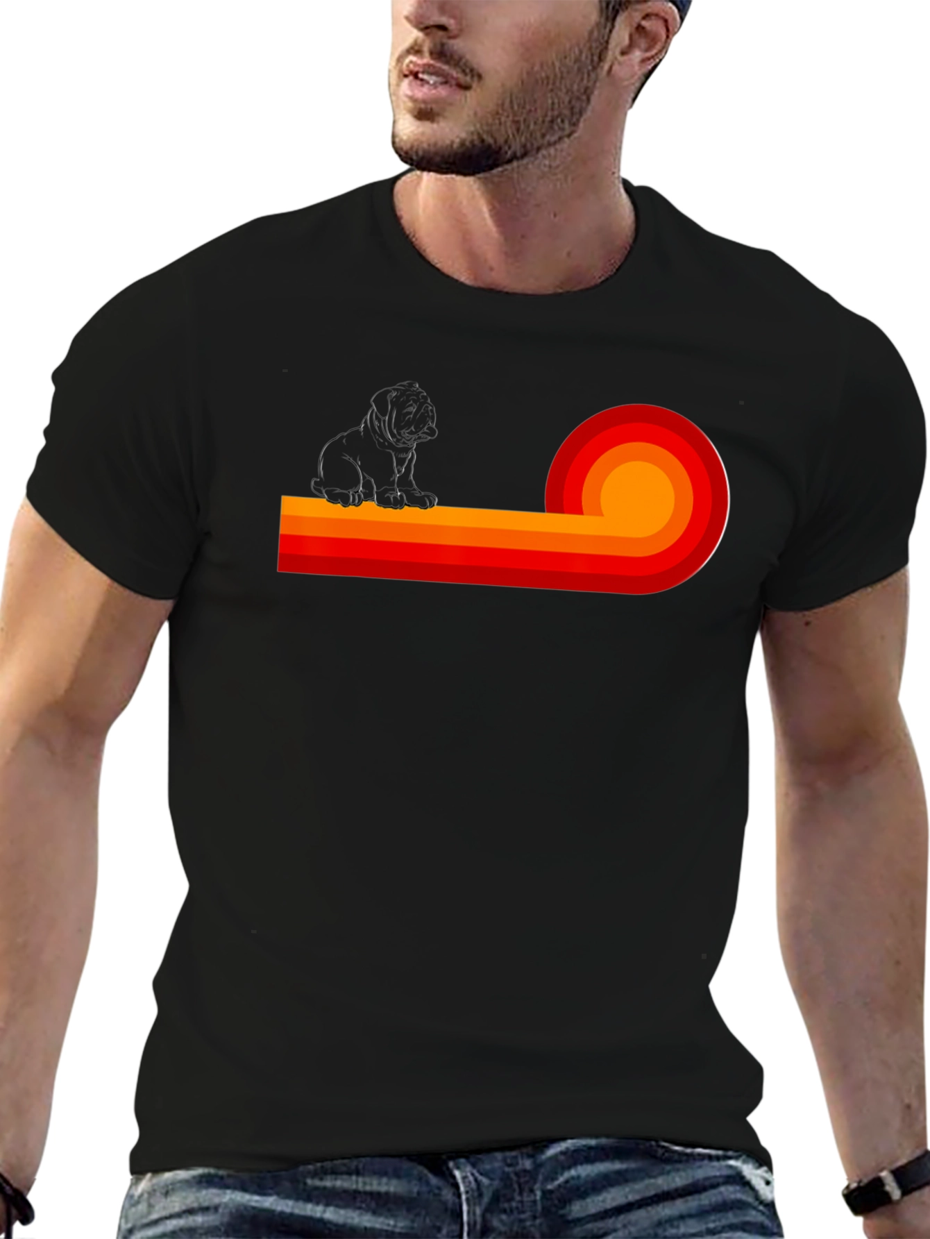 Retro Dog Graphic Tee - Stylish Comfort