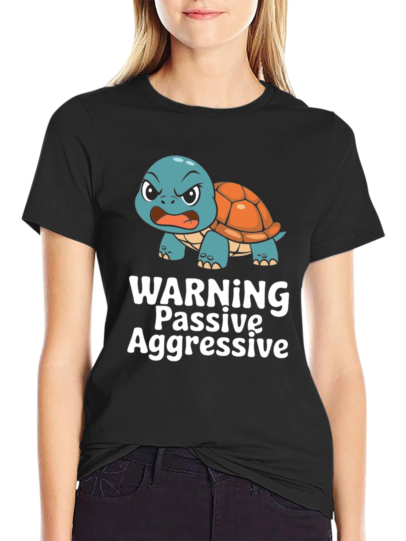 Warning Passive Aggressive Angry Turtle T-Shirt