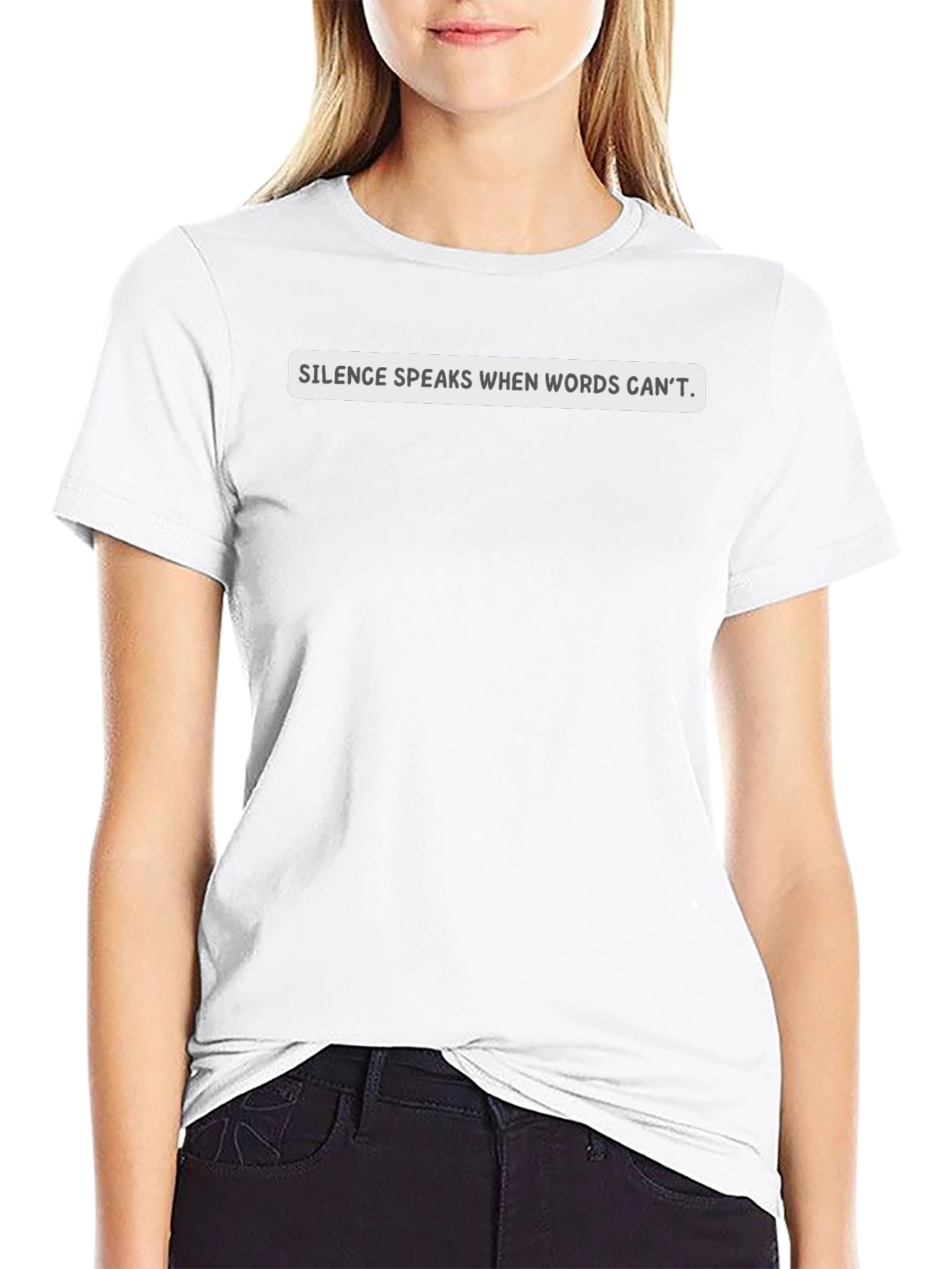 Silence Speaks Graphic Tee - Black