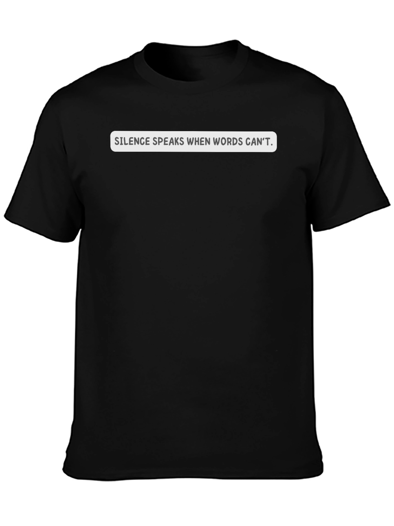 Silence Speaks Graphic Tee - Black