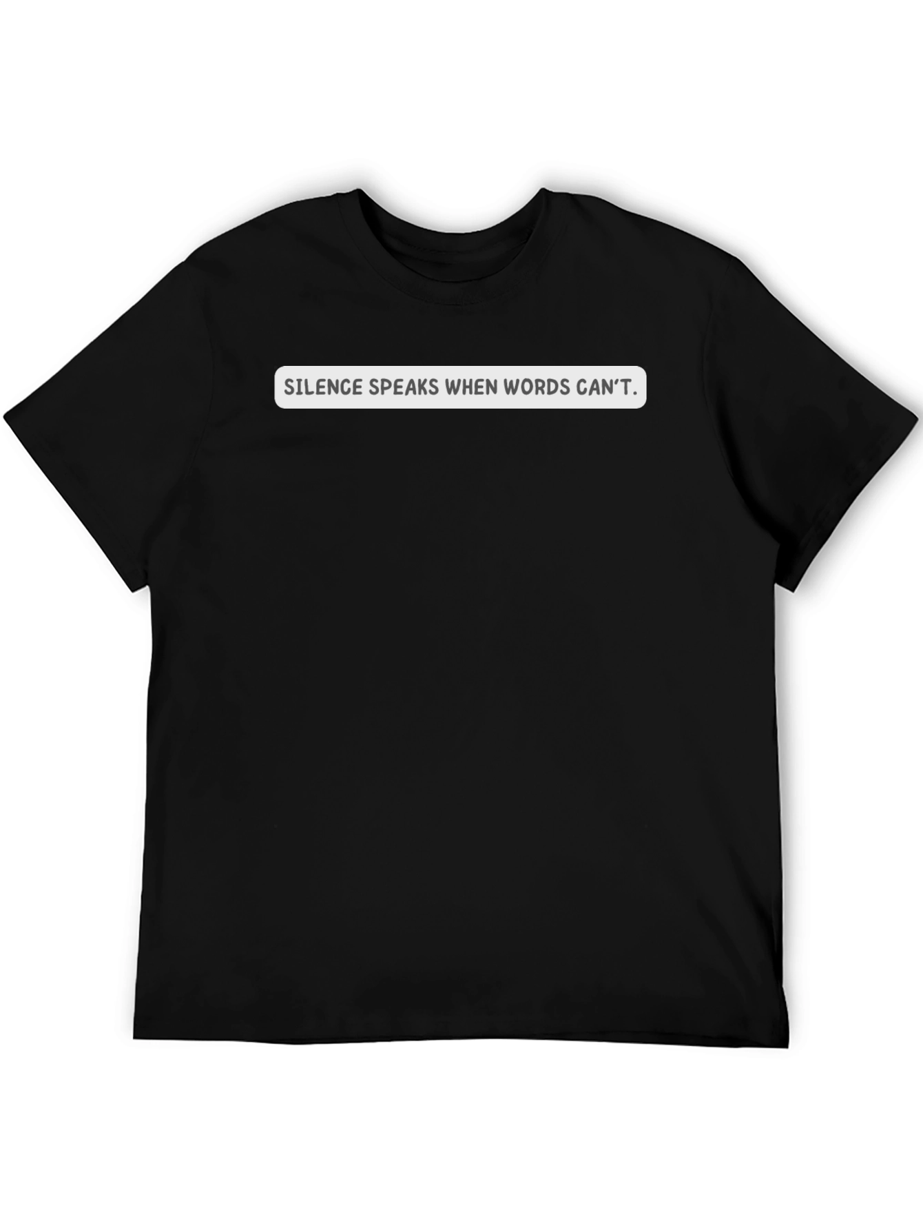 Silence Speaks Graphic Tee - Black