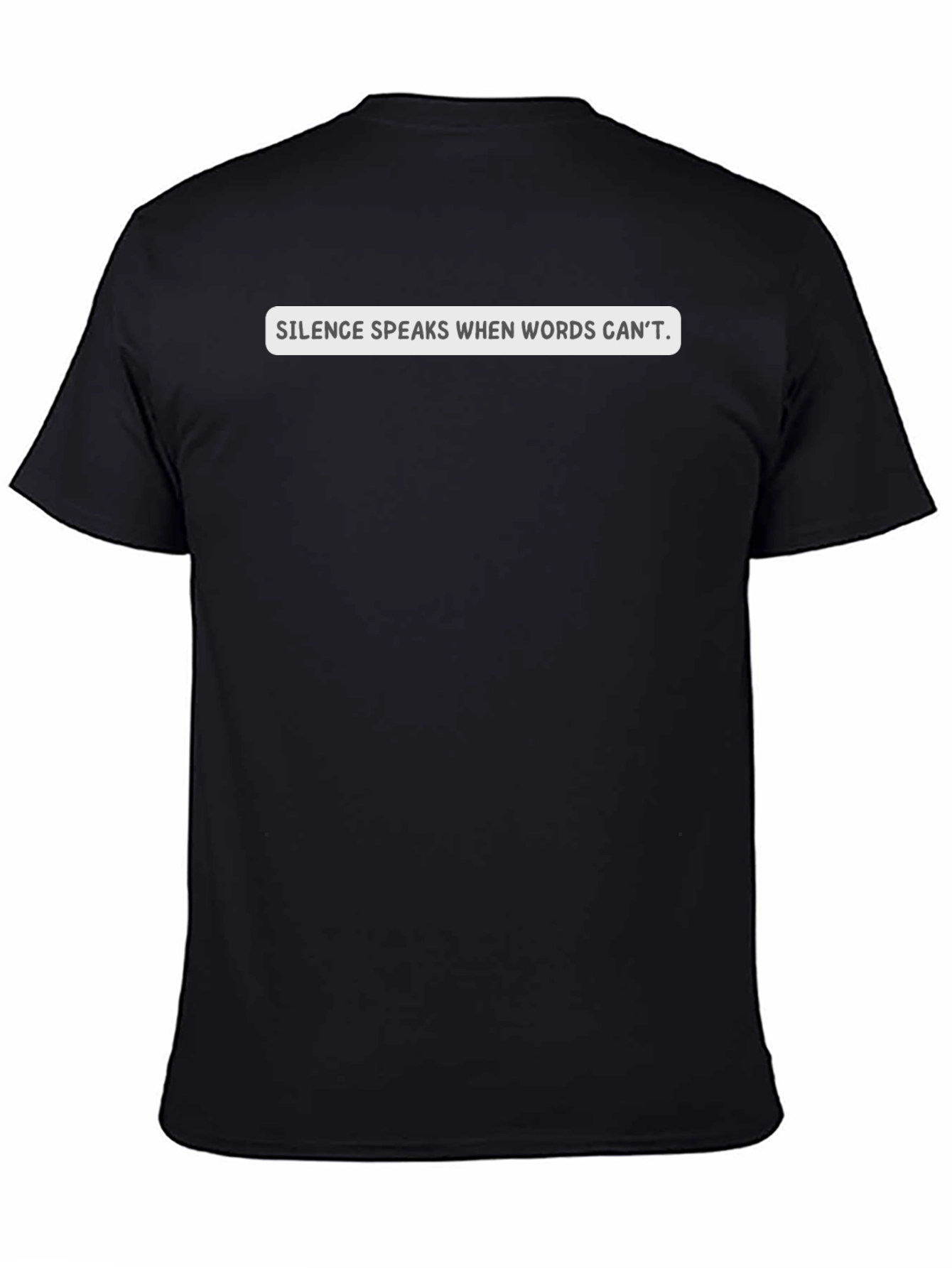 Silence Speaks Graphic Tee - Black