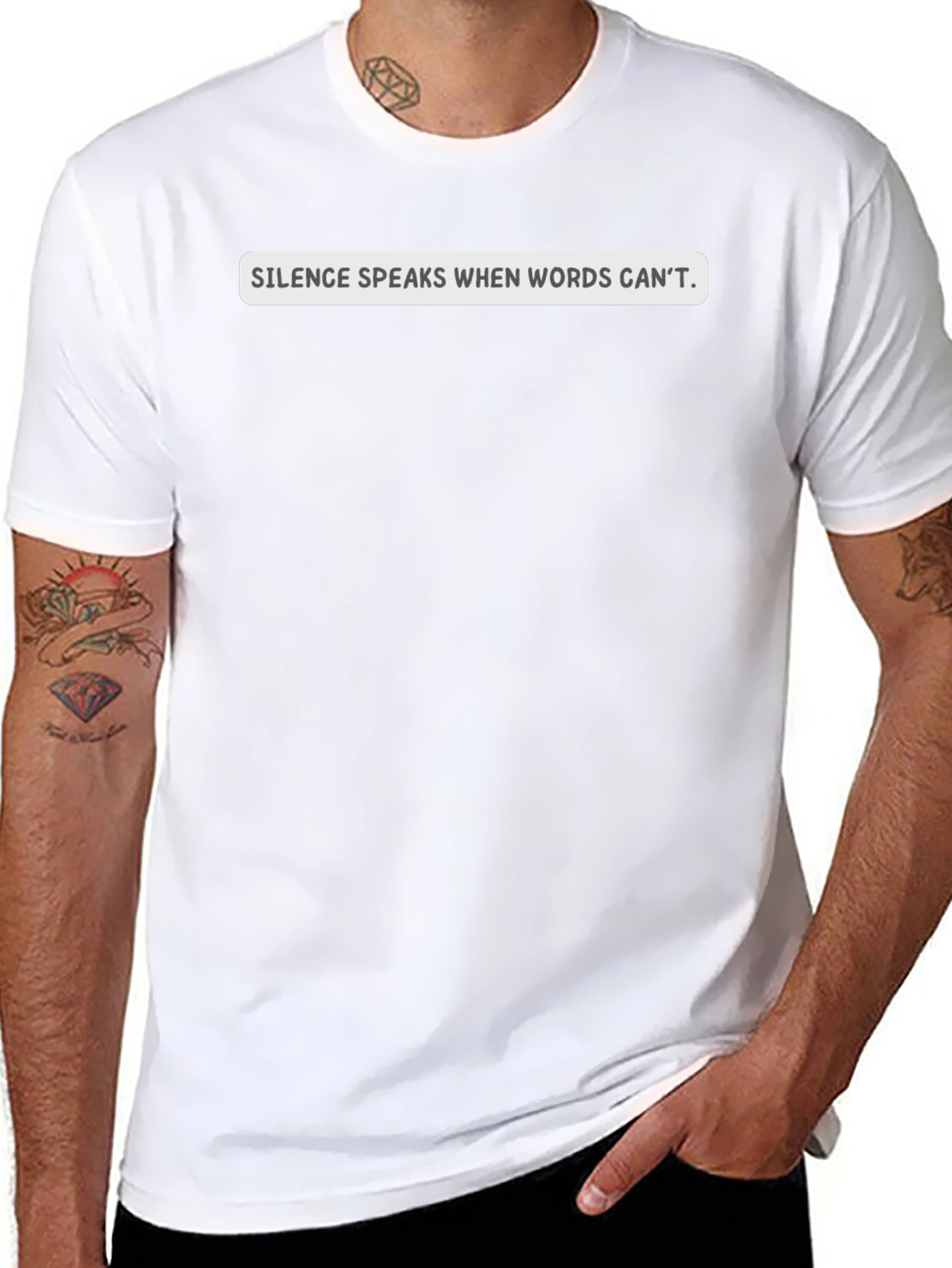 Silence Speaks Graphic Tee - Black