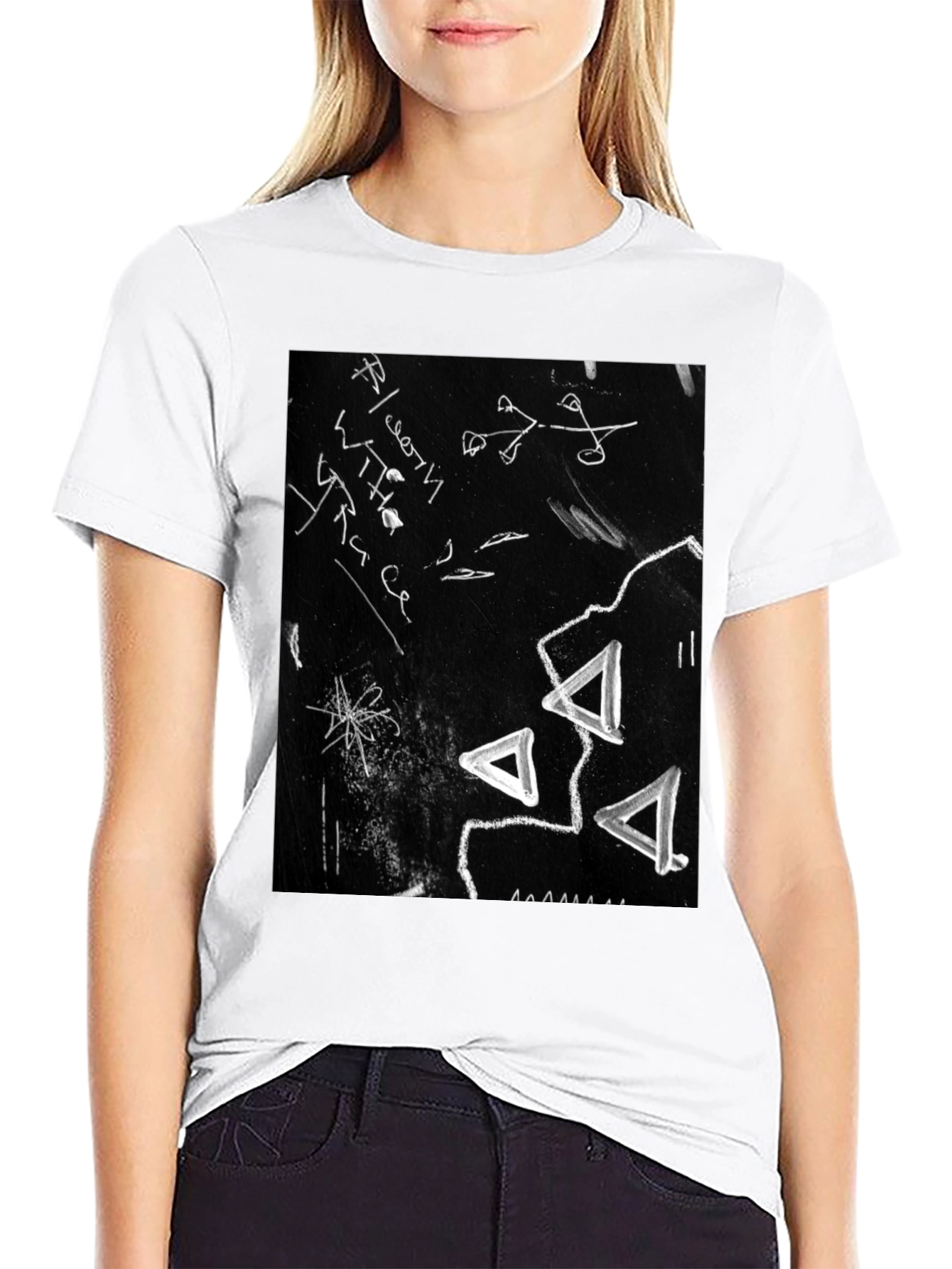 Abstract Black Graphic Tee
