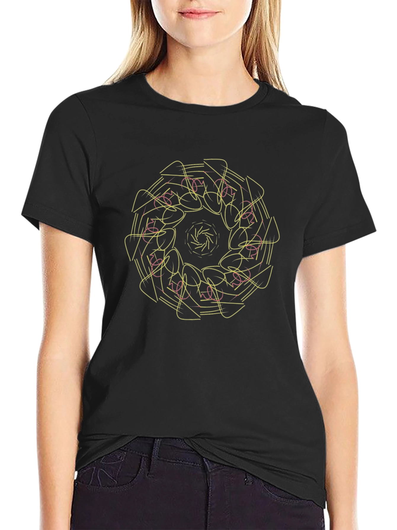 Abstract Geometric Graphic Print T-Shirt