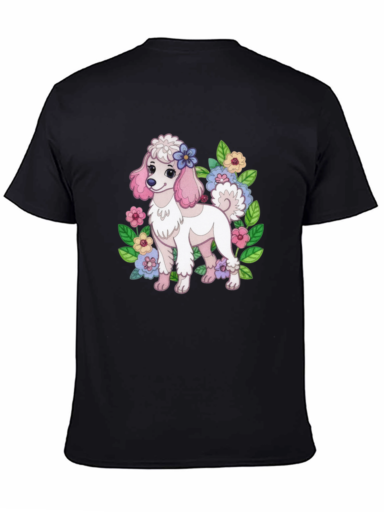 Cute Poodle Floral T-Shirt – Adorable Dog Lover Graphic Tee