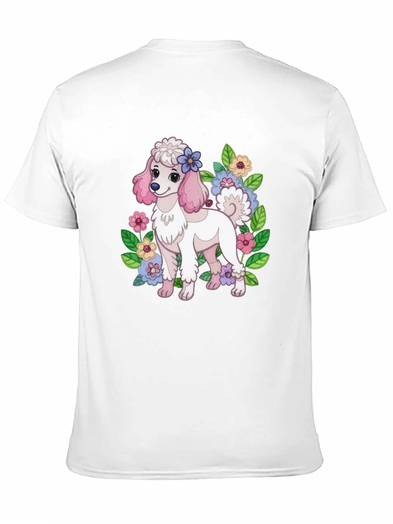 Cute Poodle Floral T-Shirt – Adorable Dog Lover Graphic Tee