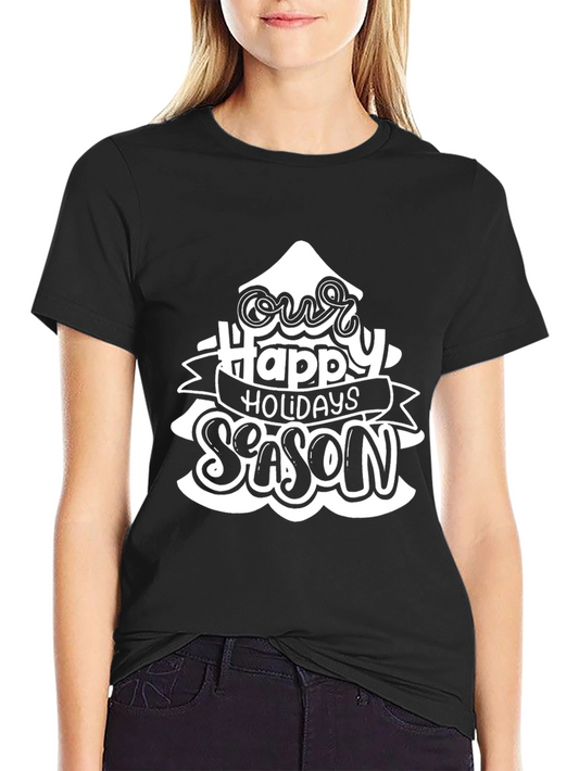 Holiday Season Graphic Tee - Black