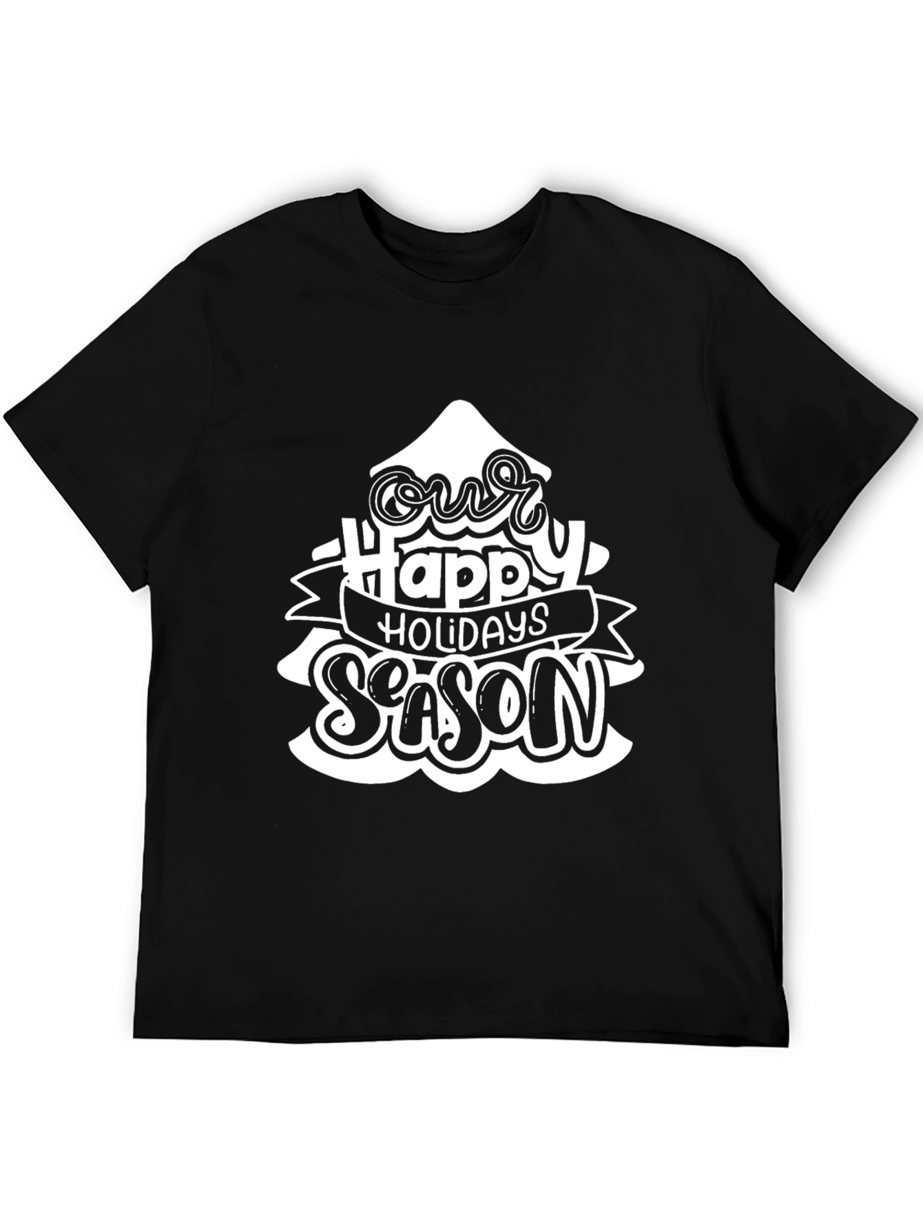 Holiday Season Graphic Tee - Black