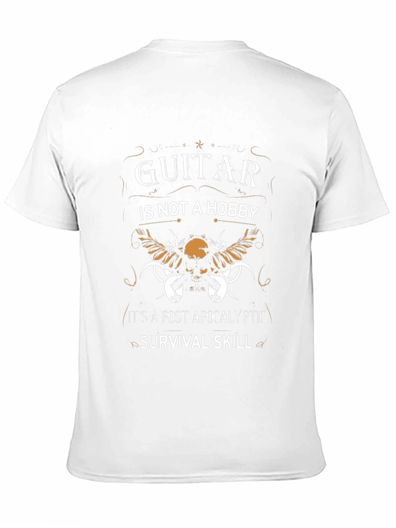 Guitar Survival Skill Black Graphic T-Shirt