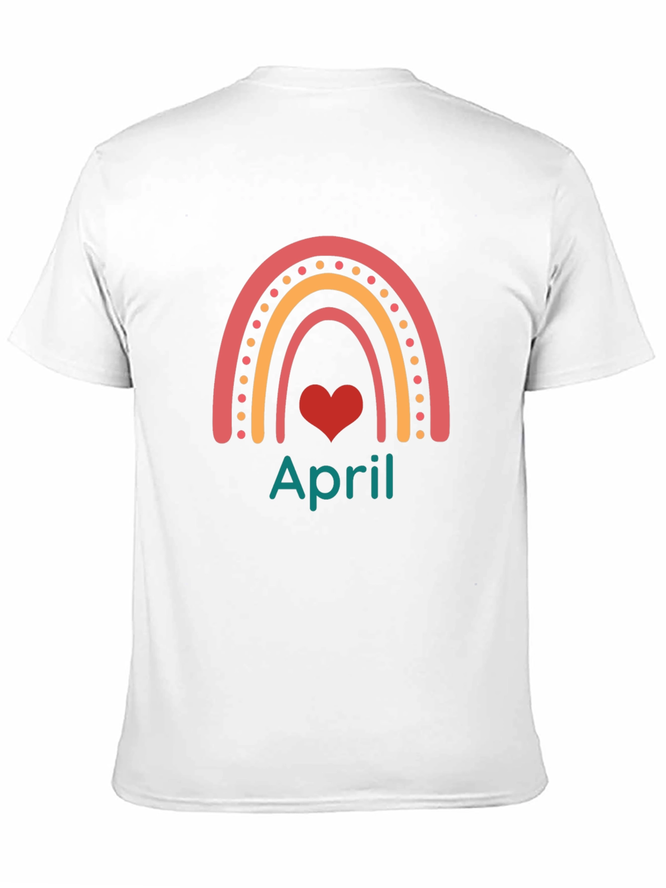 April Rainbow Heart Tee - Black