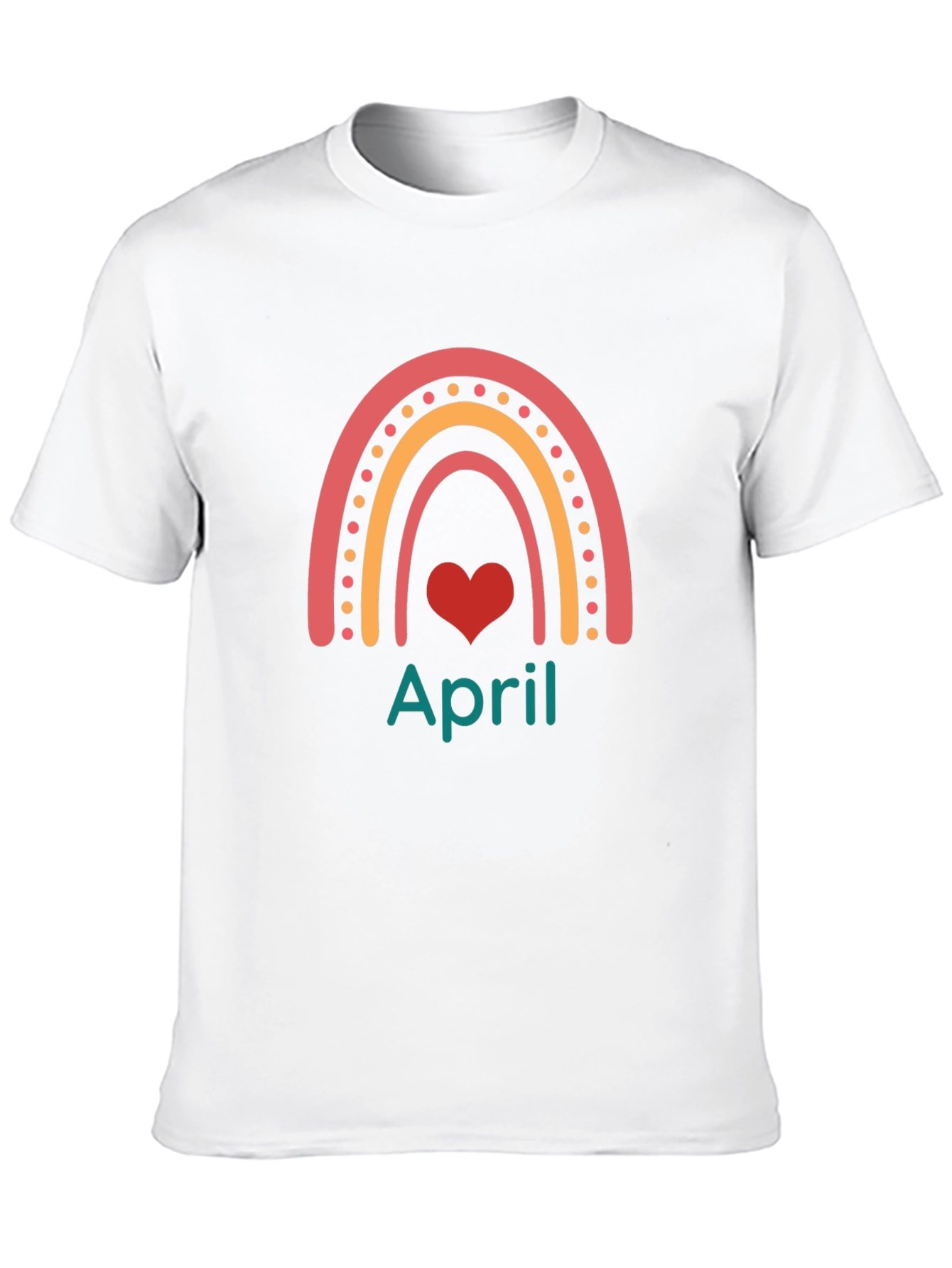 April Rainbow Heart Tee - Black