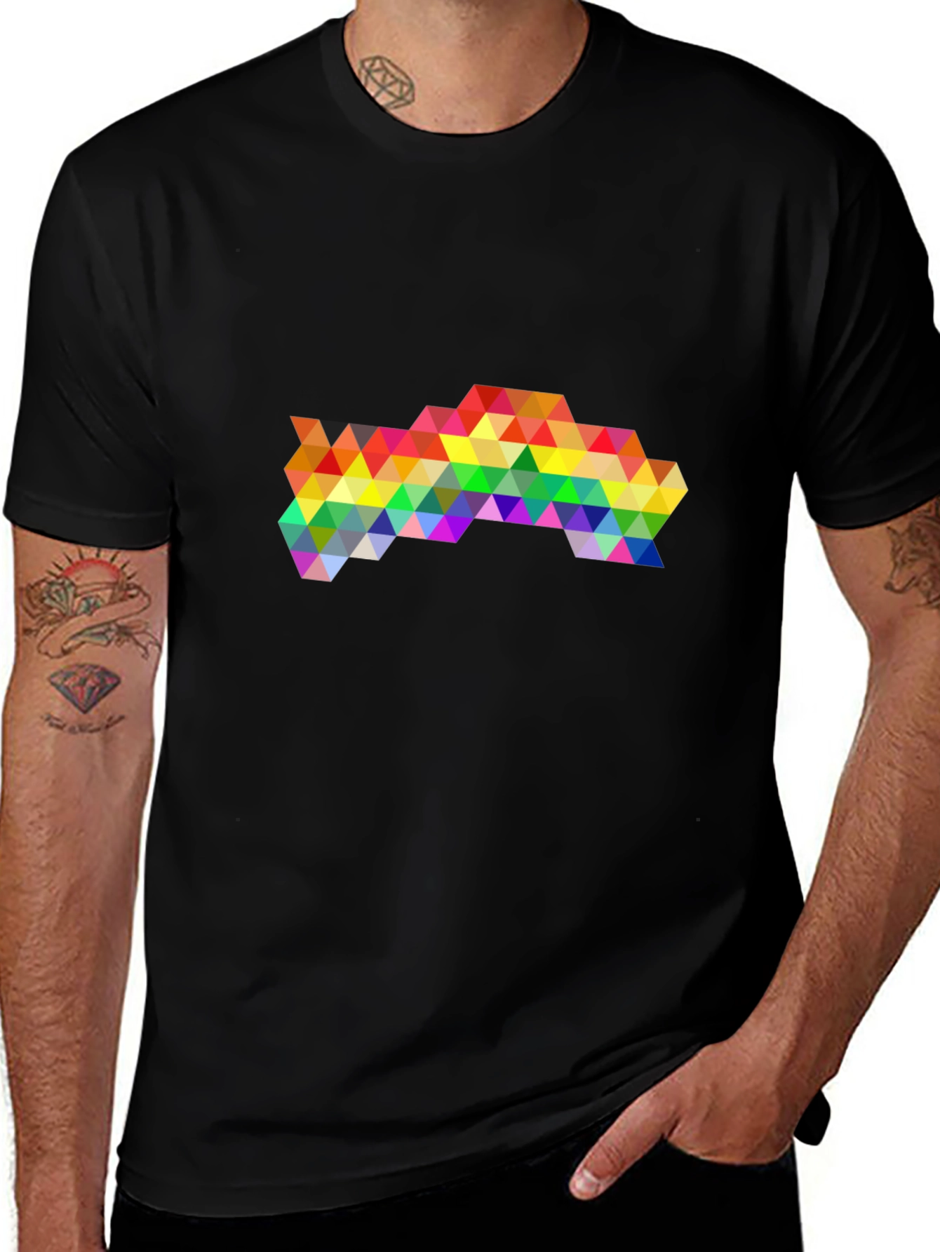Geometric Rainbow Triangle T-Shirt