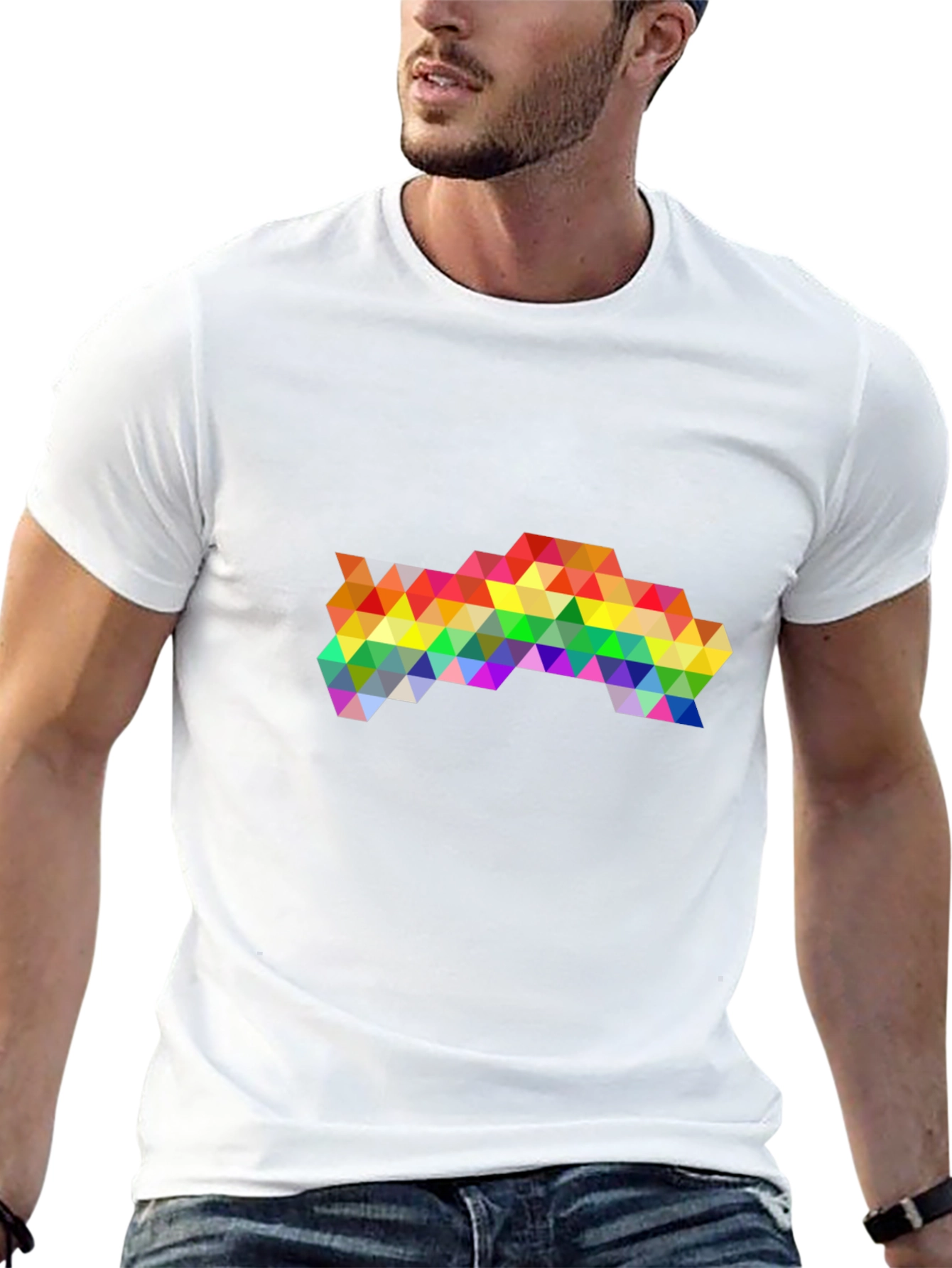 Geometric Rainbow Triangle T-Shirt