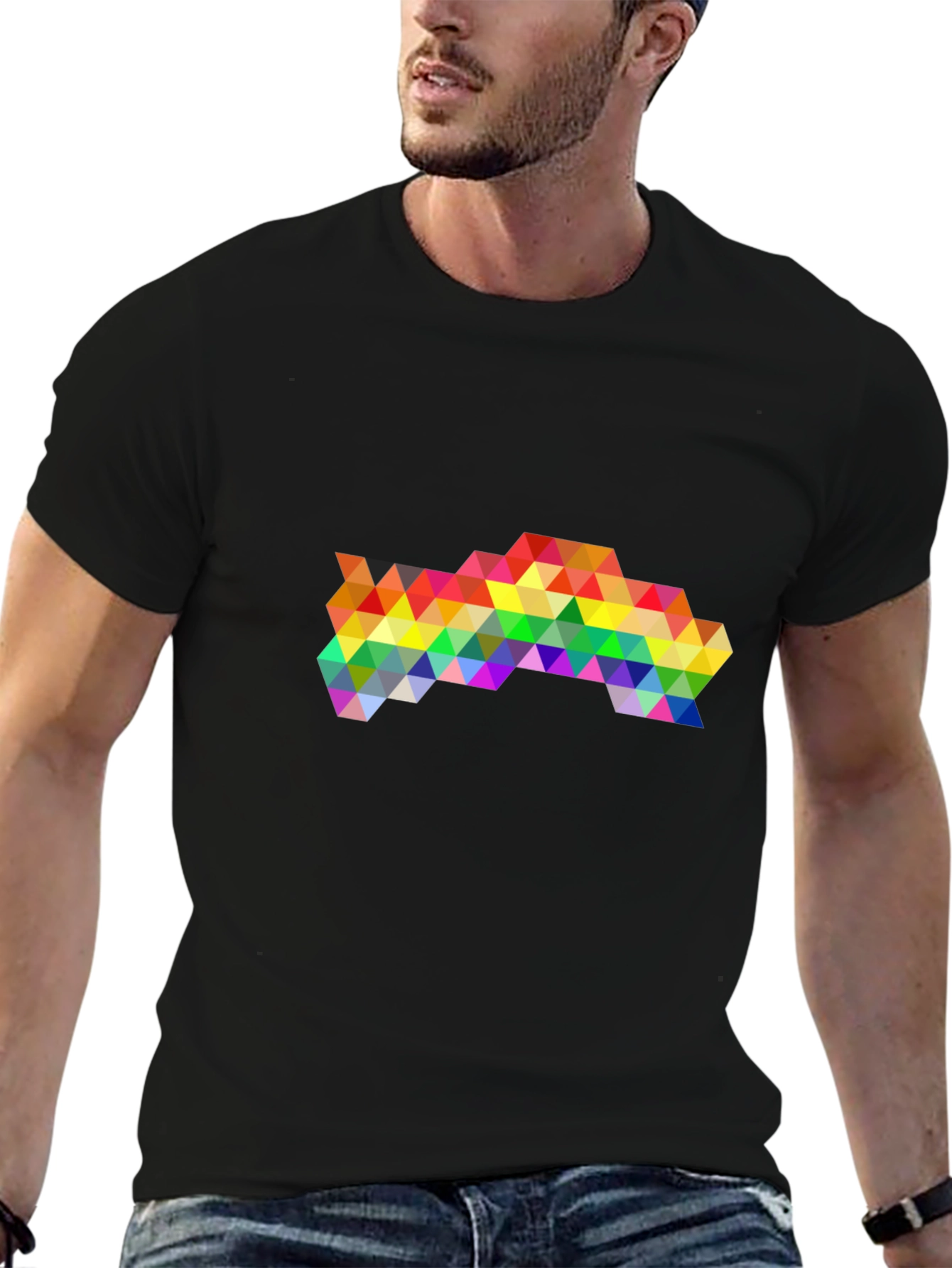 Geometric Rainbow Triangle T-Shirt