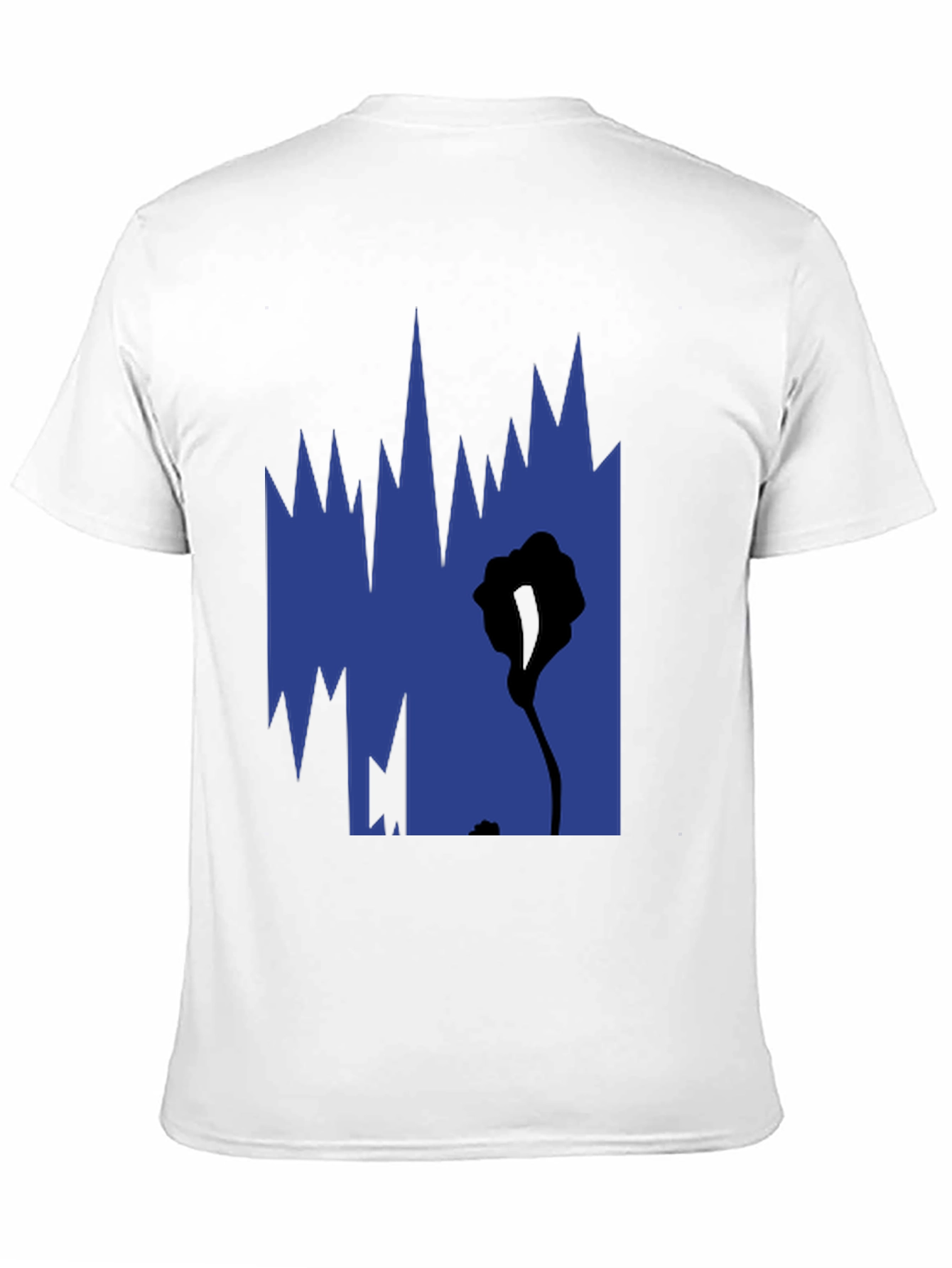 Abstract Graphic Print Black Tee