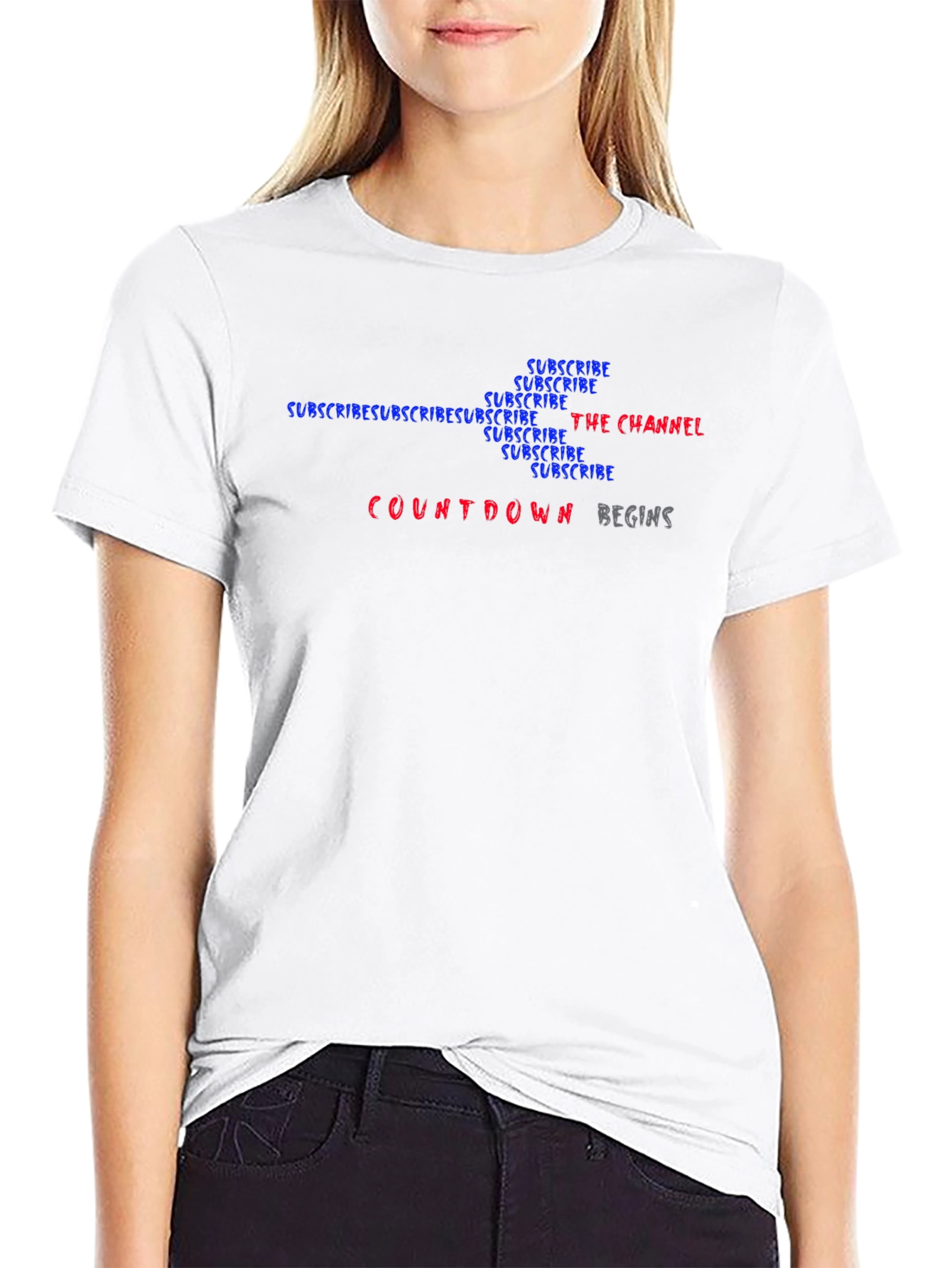 Subscribe Channel Graphic Black T-Shirt