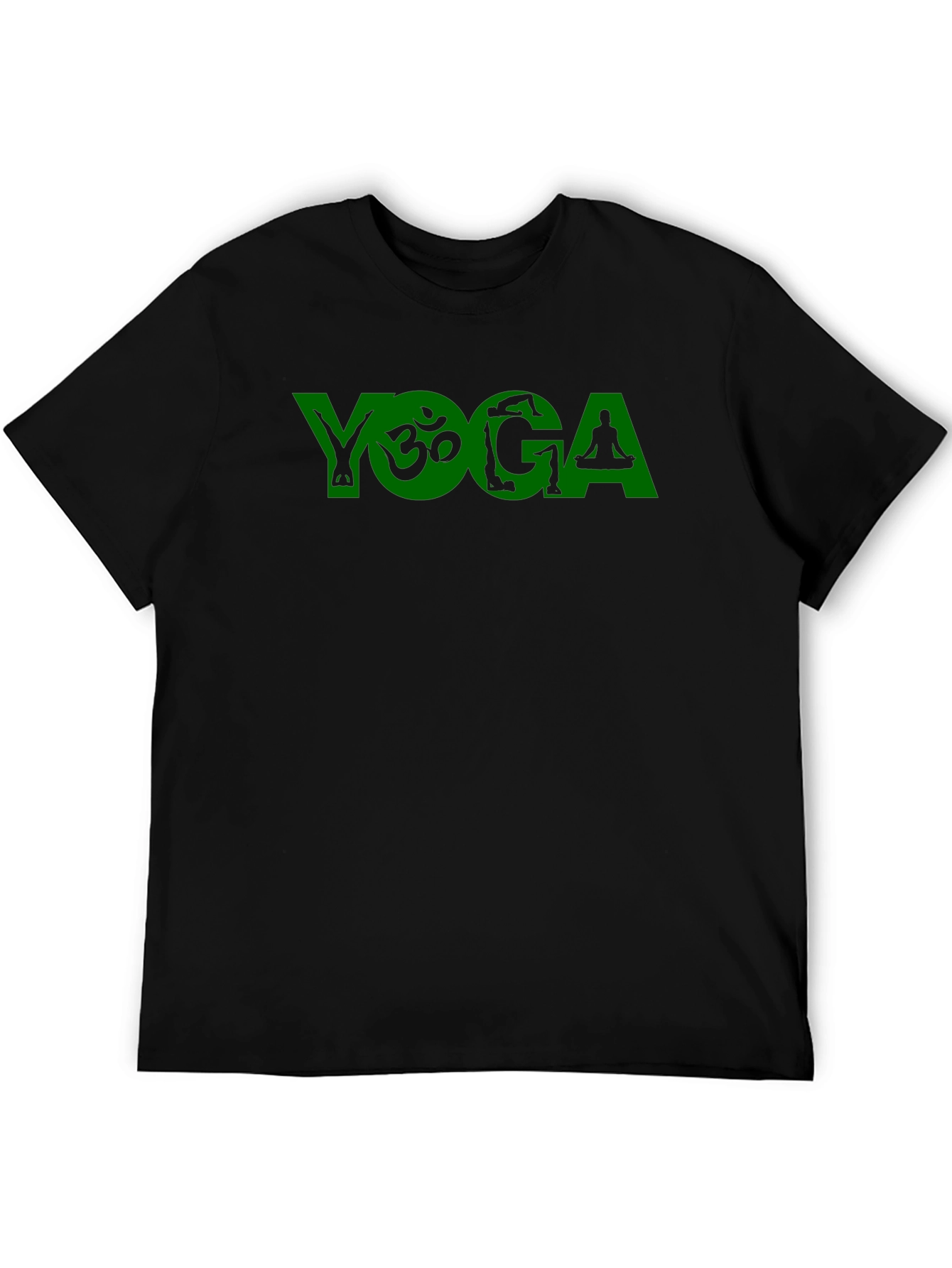 Yoga Graphic T-Shirt - Black Cotton Blend