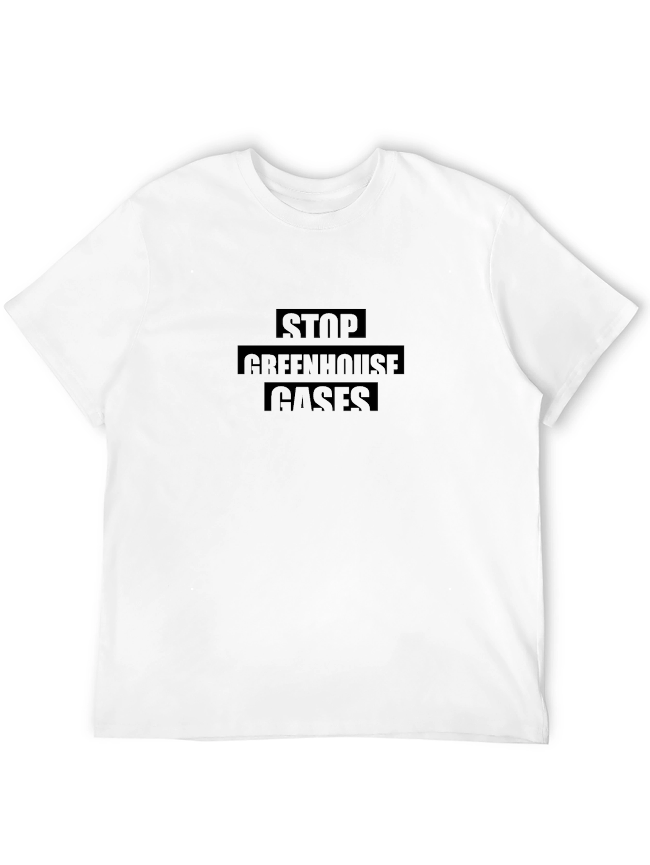 Stop Greenhouse Gases Black T-Shirt
