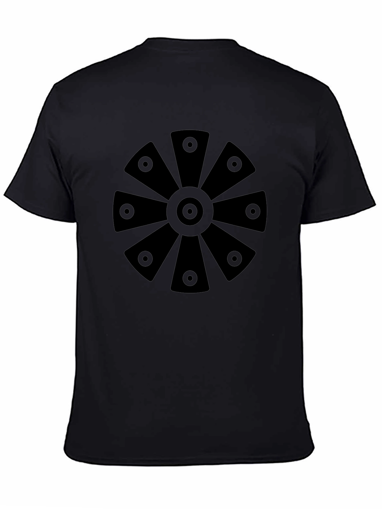 Geometric Pattern Black T-Shirt