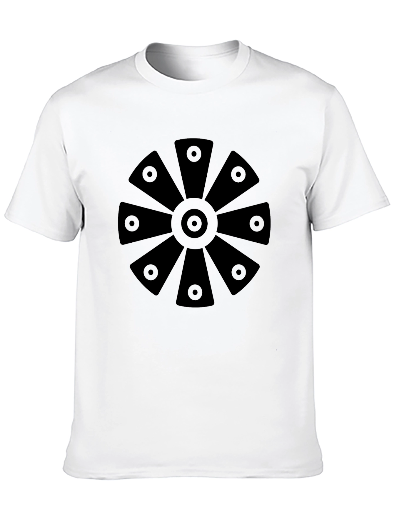 Geometric Pattern Black T-Shirt