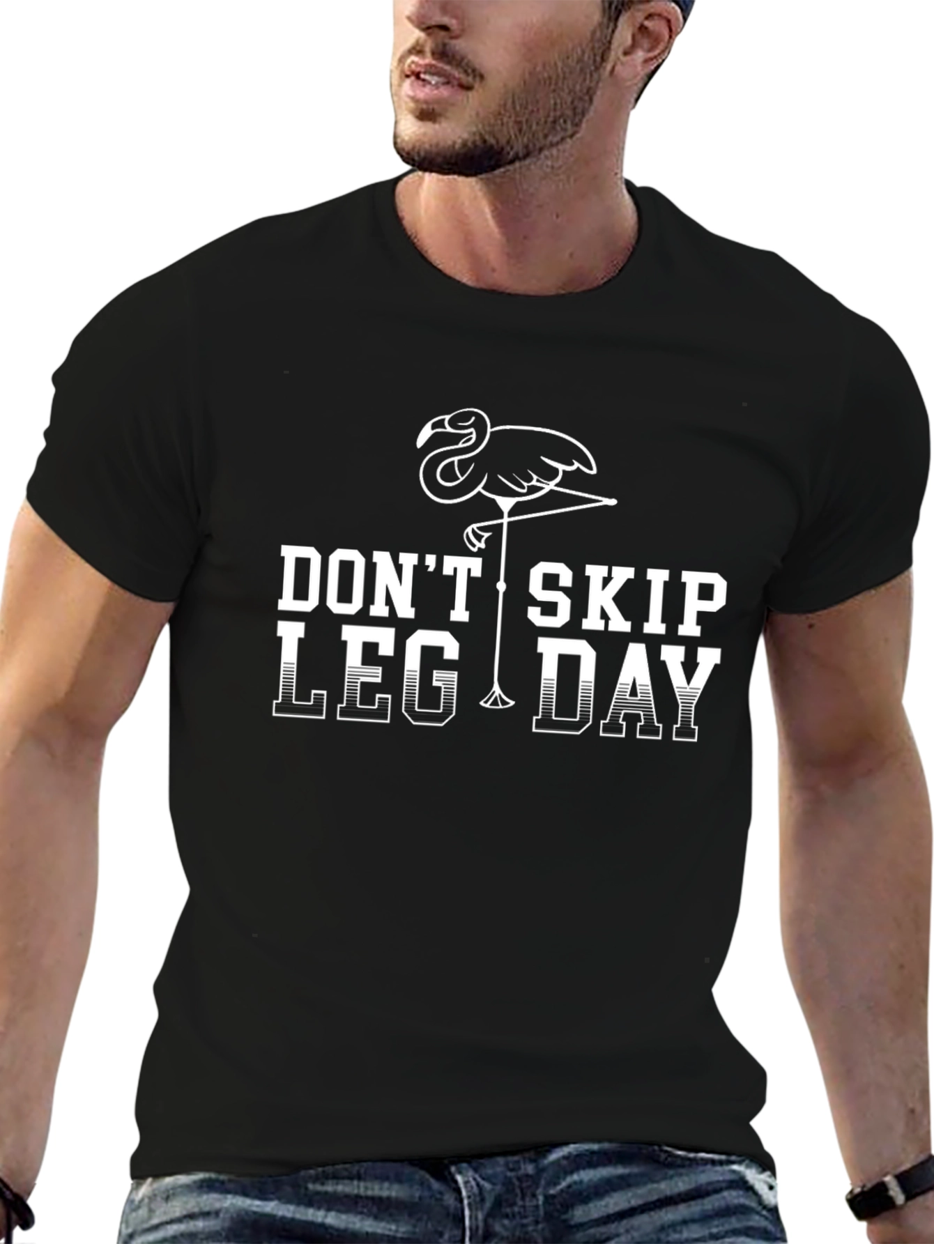 Dont Skip Leg Day Flamingo Graphic Tee