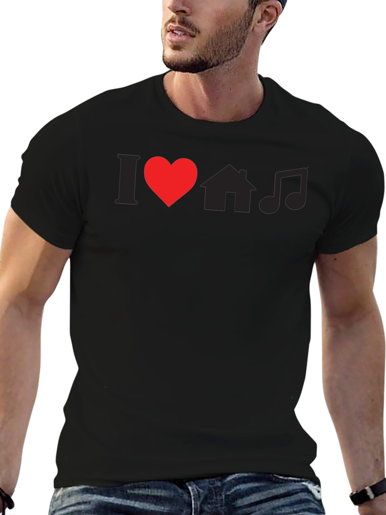 I Love House Music Graphic T-Shirt