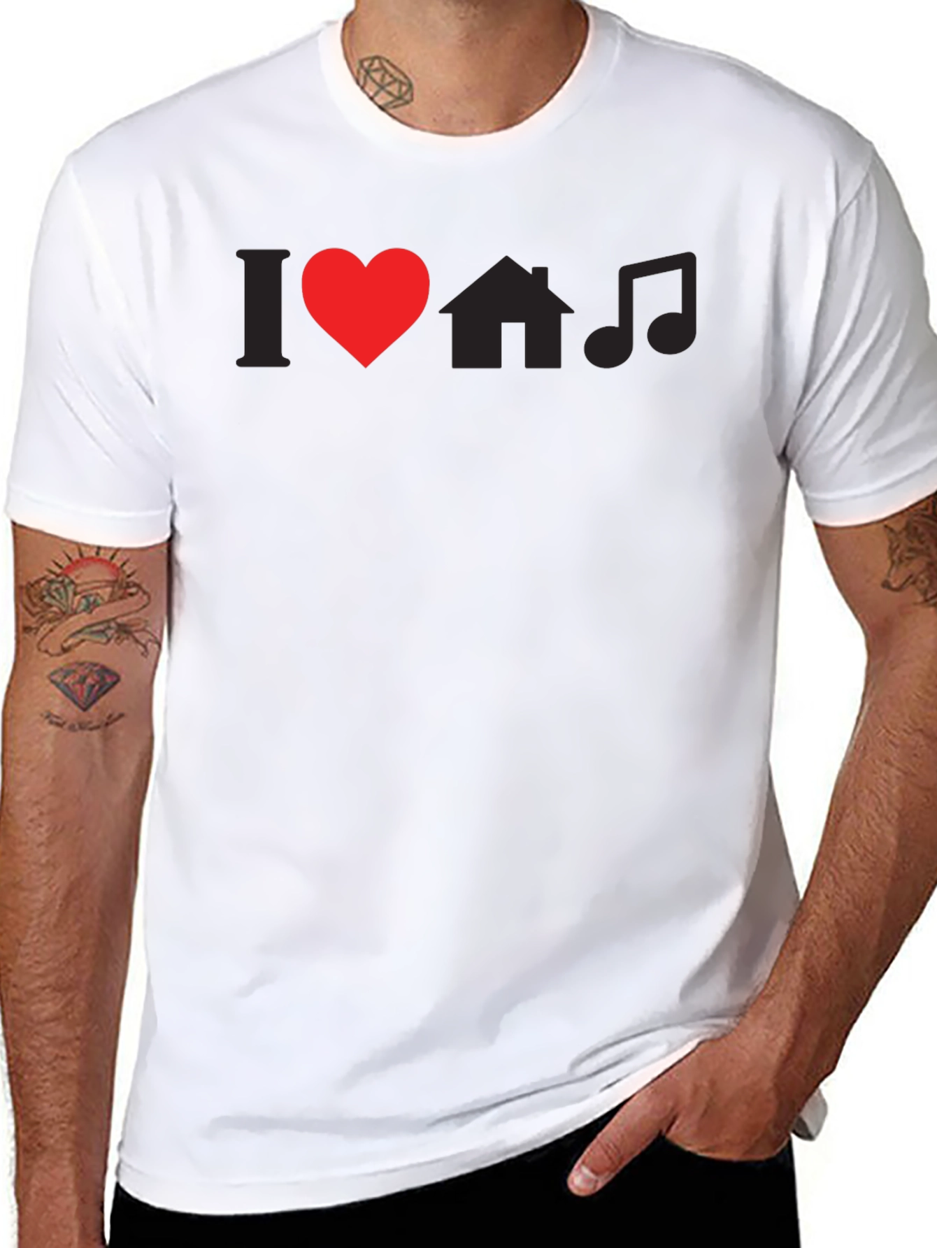 I Love House Music Graphic T-Shirt