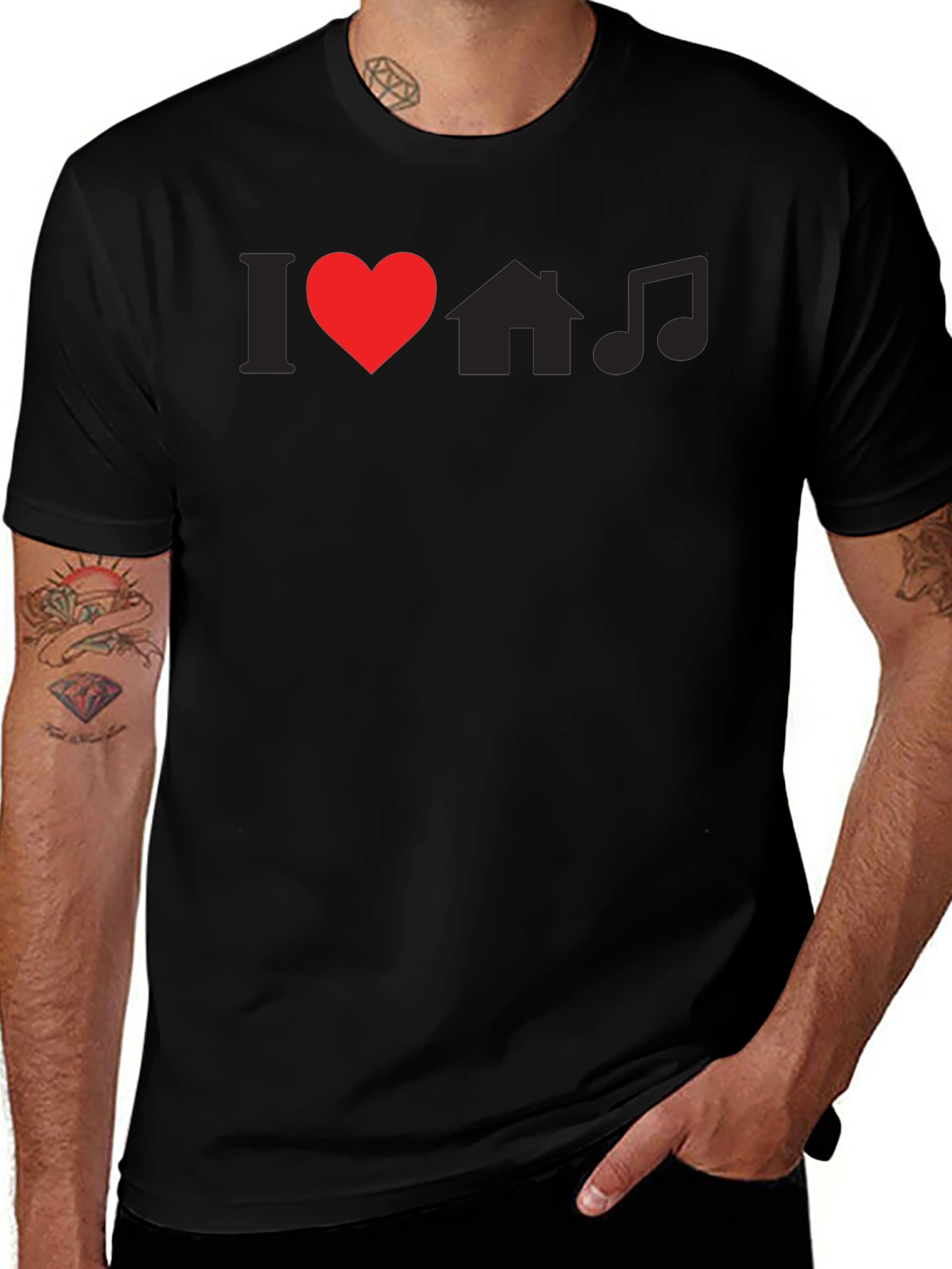 I Love House Music Graphic T-Shirt