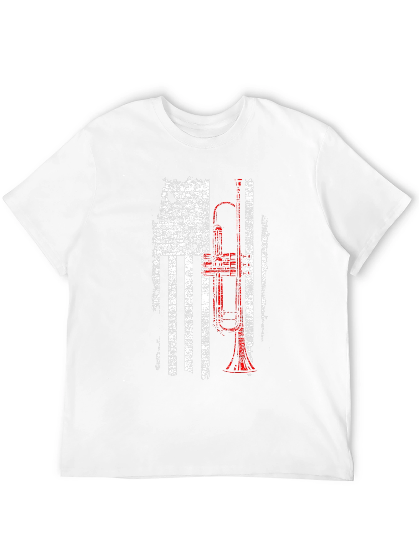 Trumpet American Flag Patriotic T-Shirt