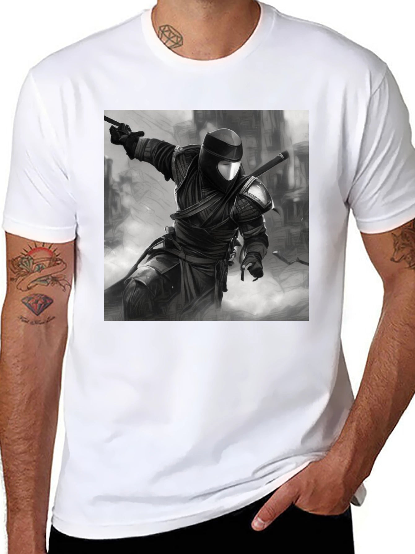 Ninja Warrior Graphic Tee - Black
