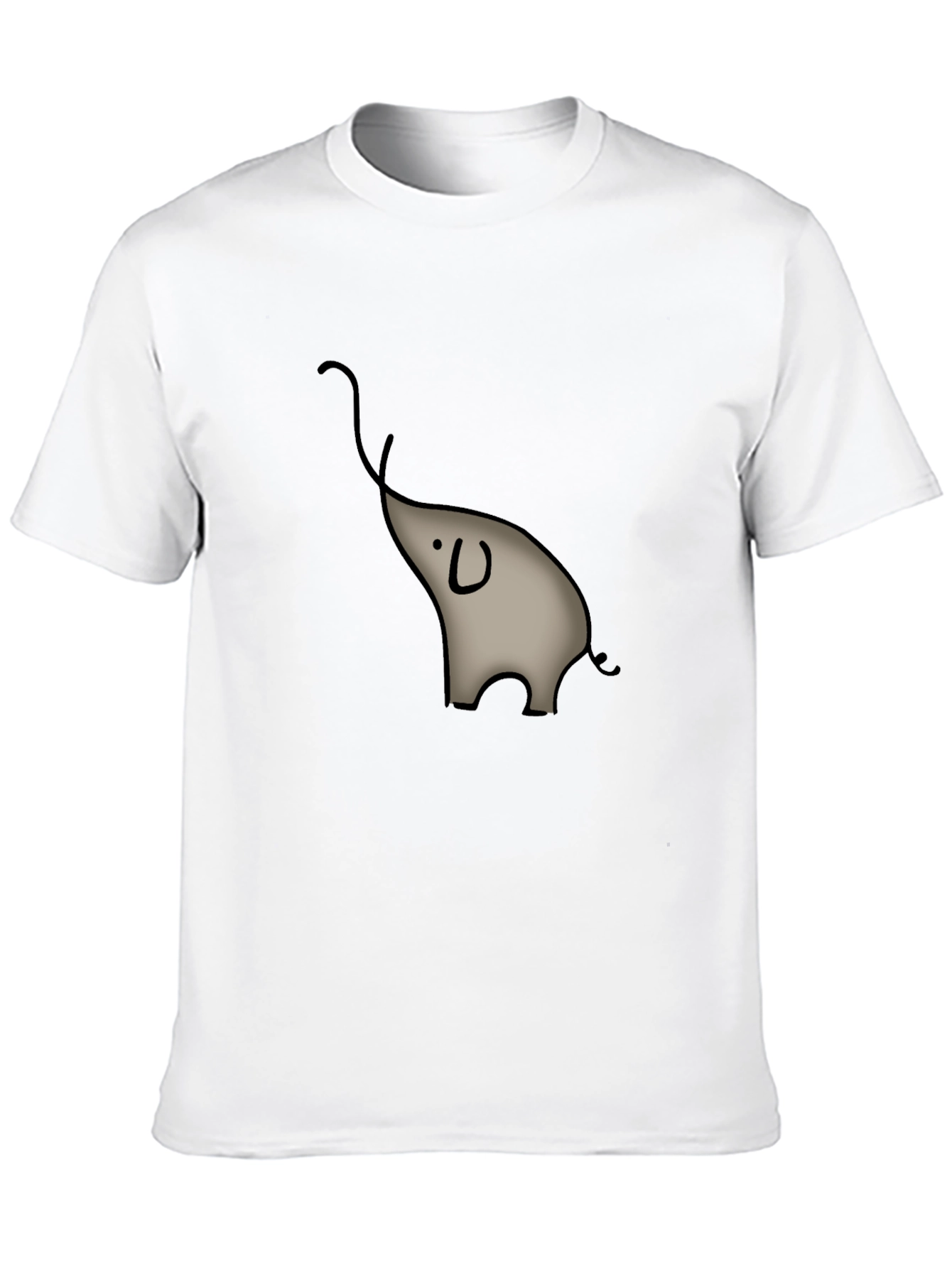 Elephant Graphic Tee - Casual Black T-Shirt