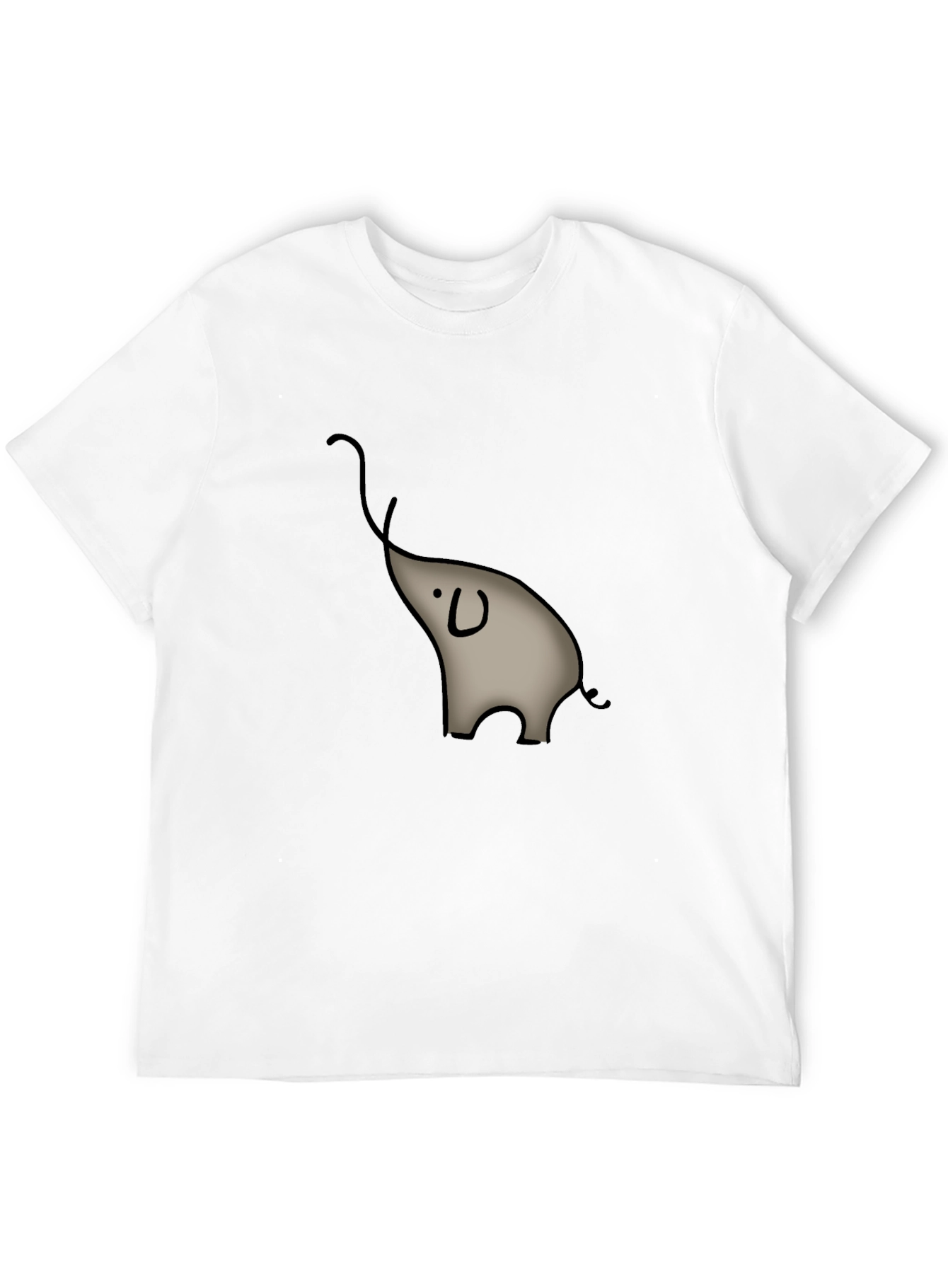 Elephant Graphic Tee - Casual Black T-Shirt