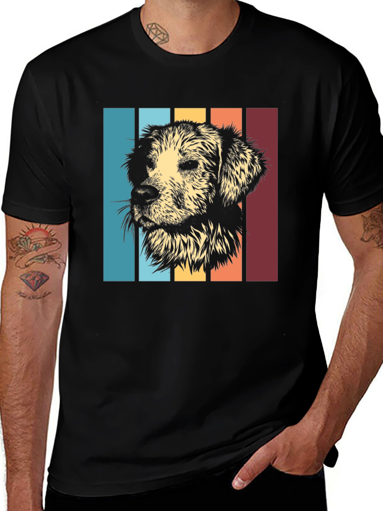 Retro Golden Retriever T-Shirt – Vintage Dog Lover Graphic Tee