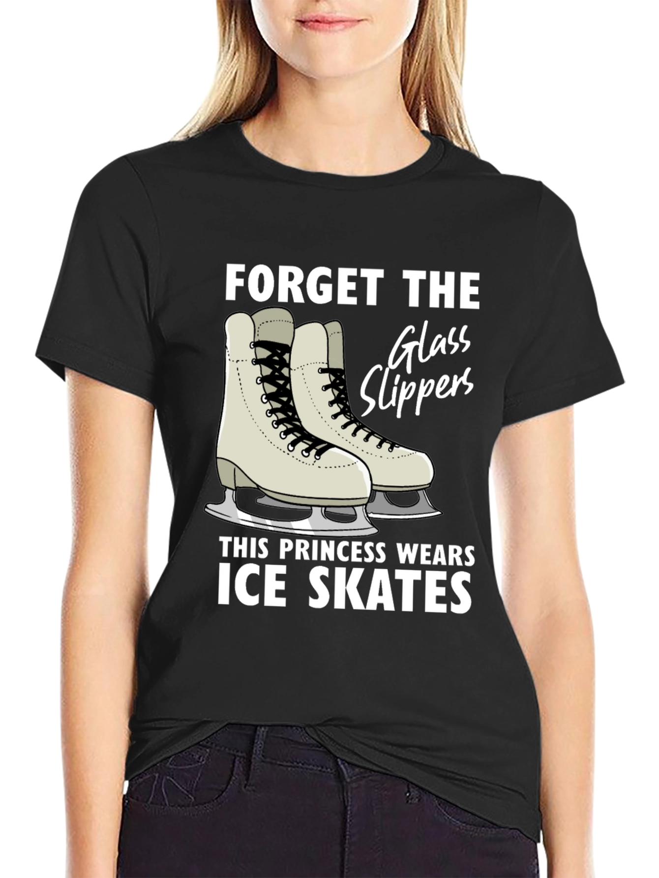 Ice Skates Princess Graphic T-Shirt