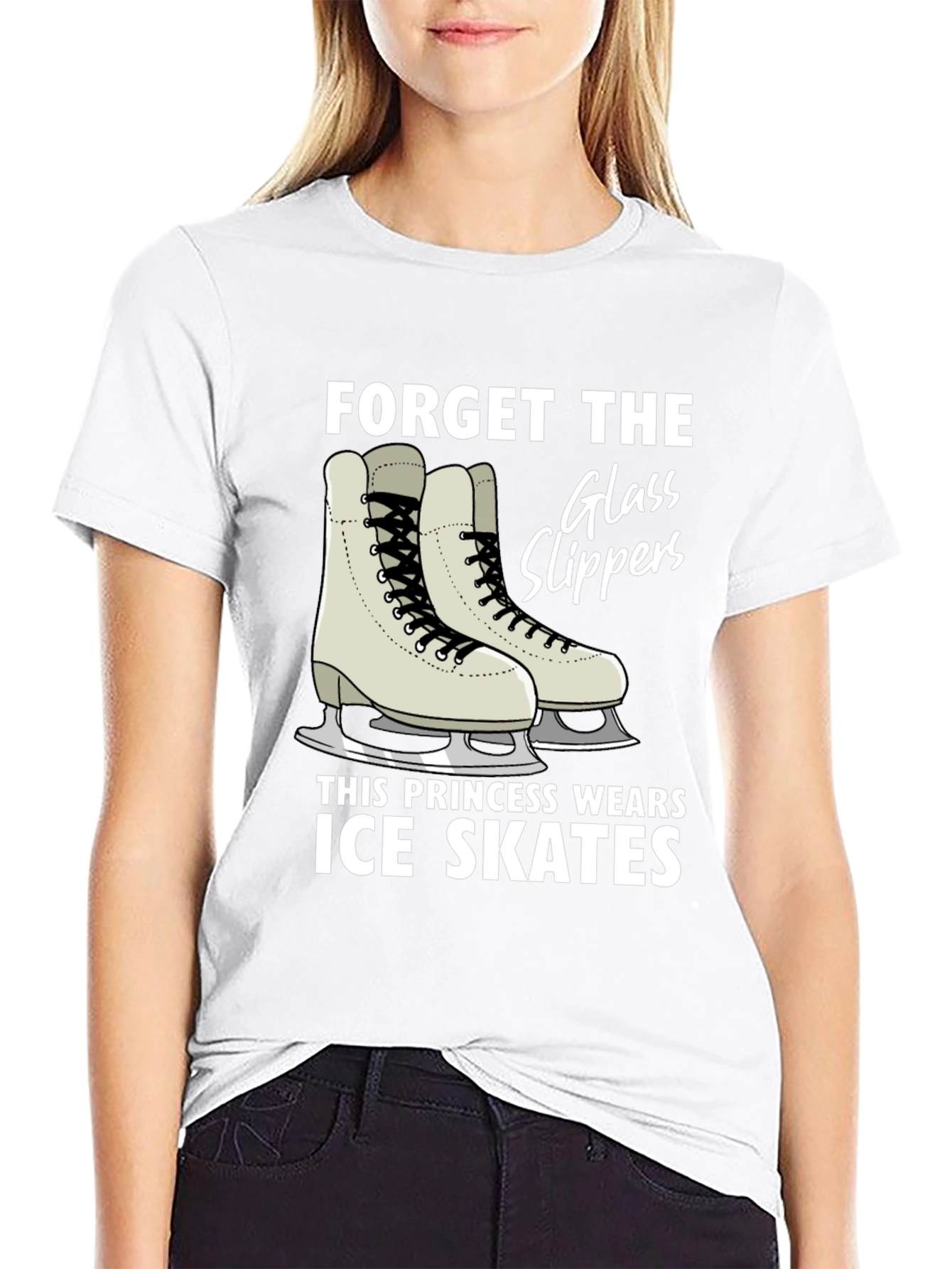 Ice Skates Princess Graphic T-Shirt