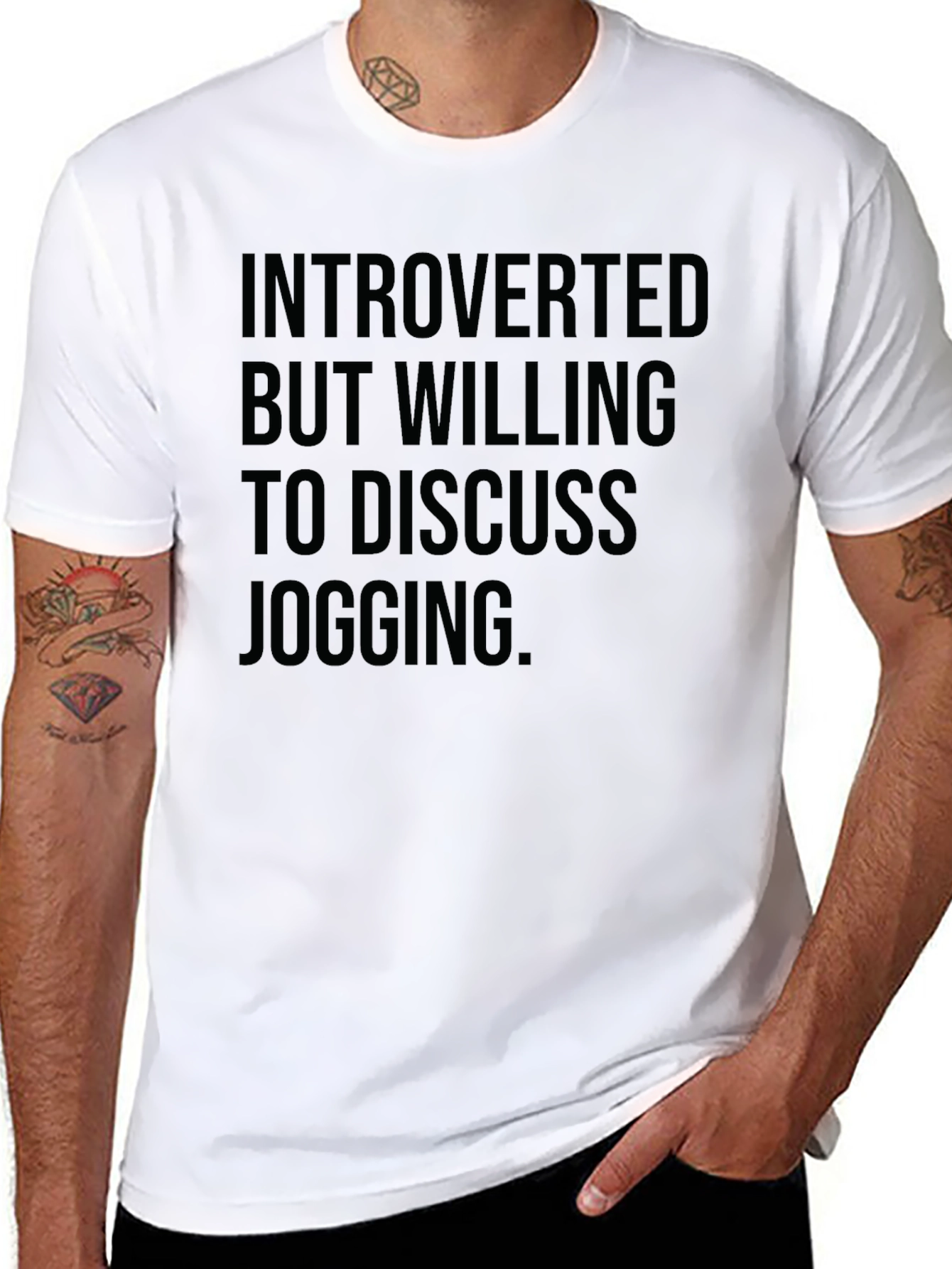 Introverted Jogging T-Shirt - Funny Graphic Tee