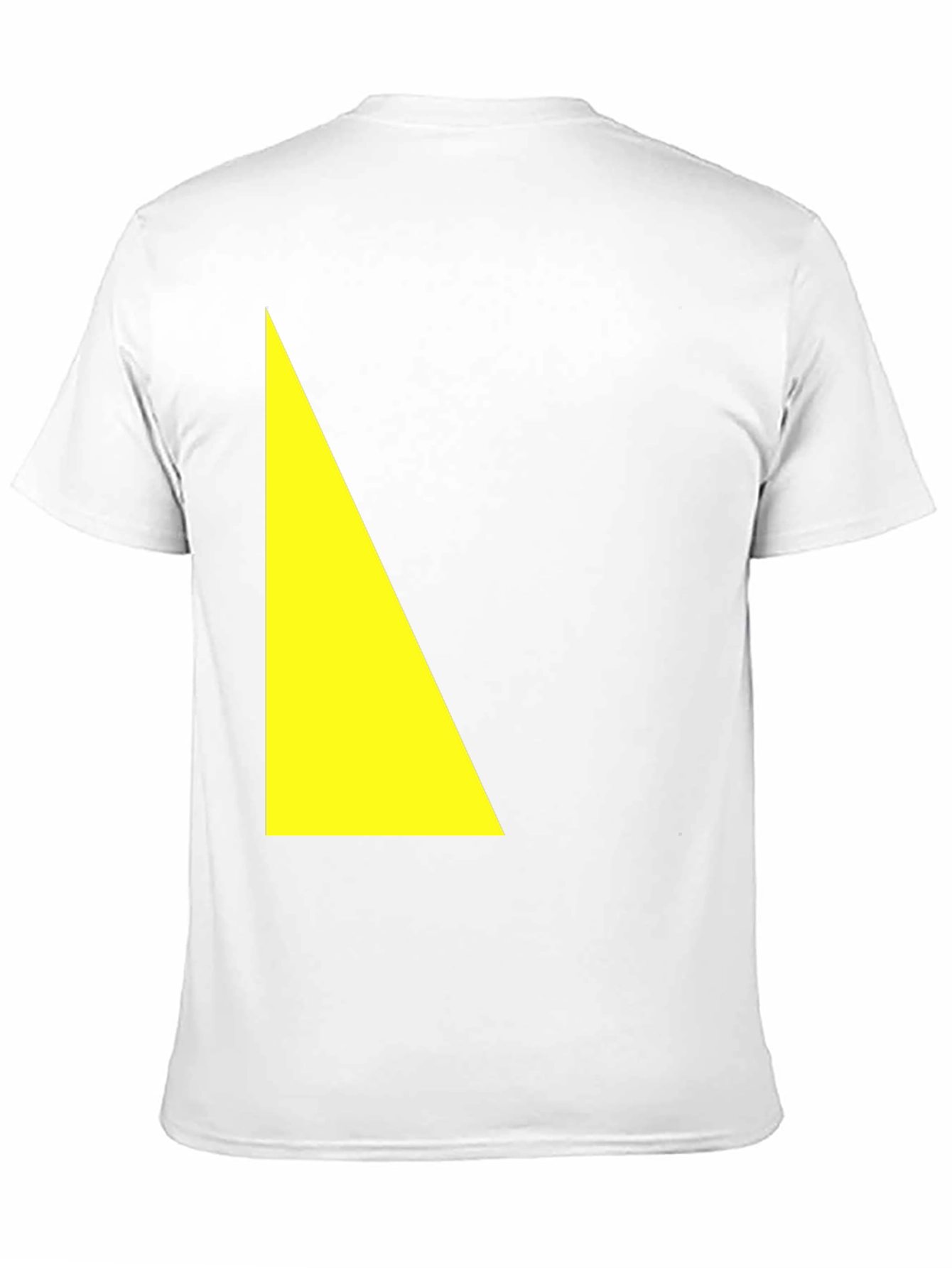 Modern Black Tee with Yellow Triangle Design