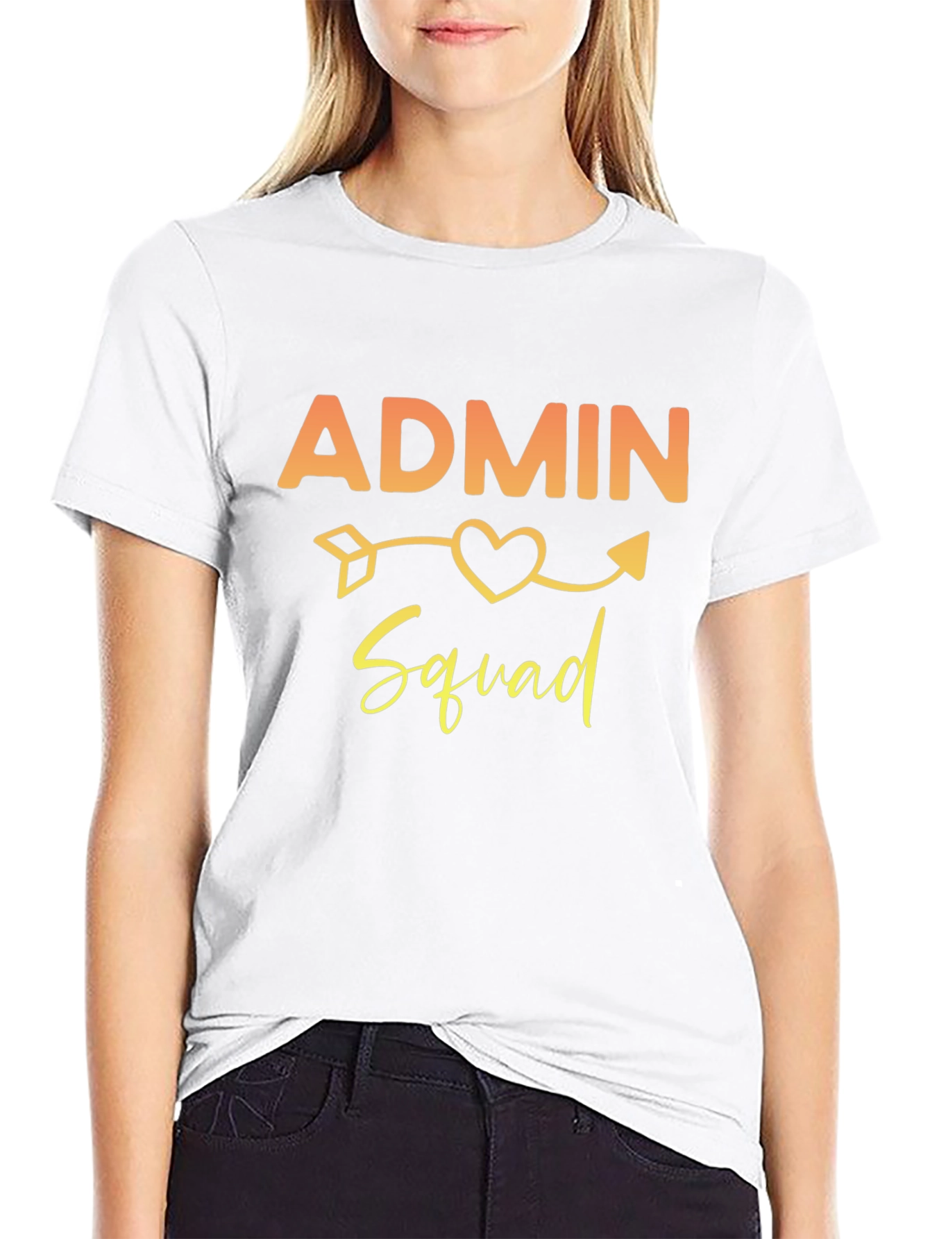 Admin Squad Tee - Heart Arrow Graphic T-Shirt