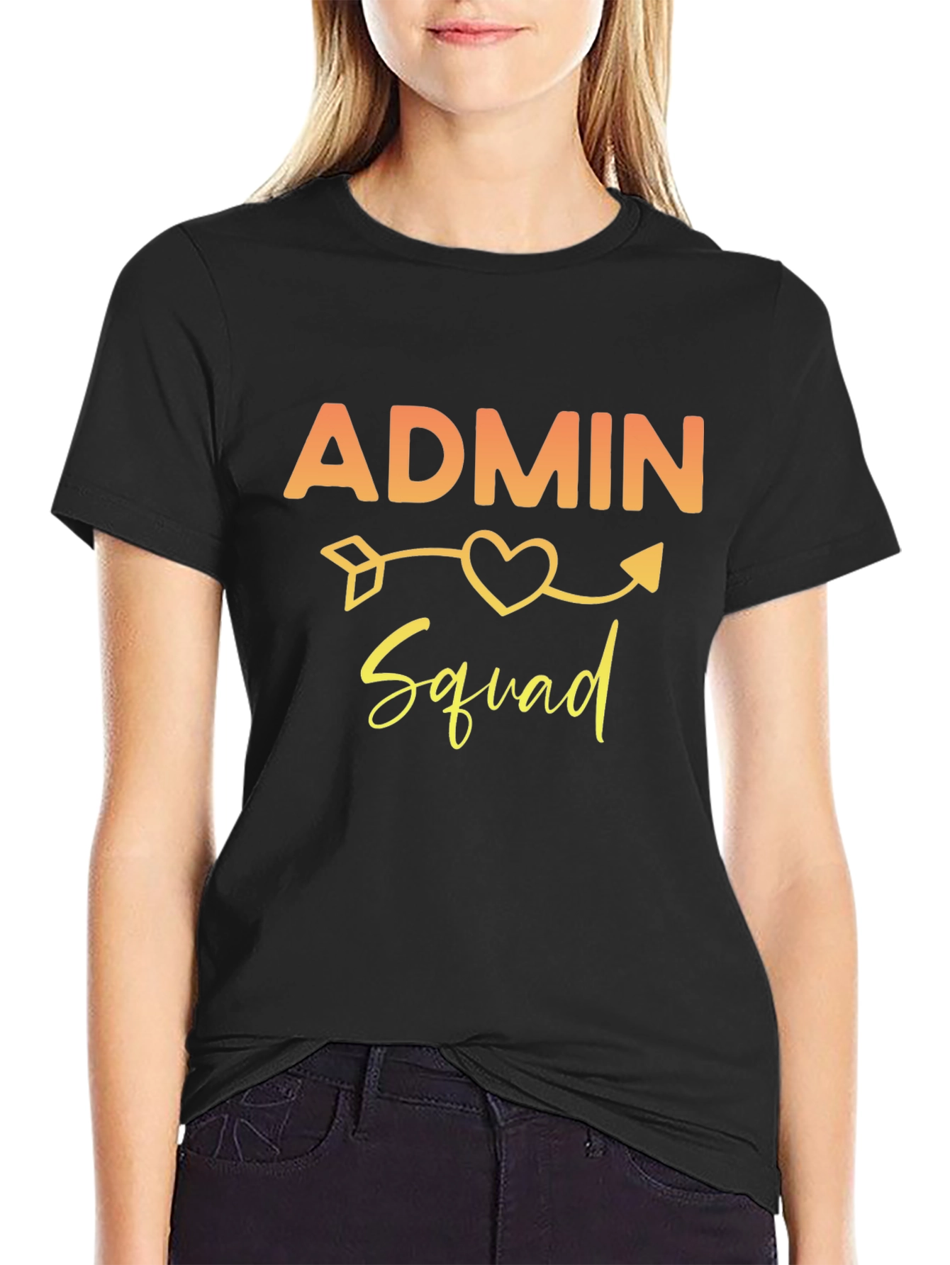 Admin Squad Tee - Heart Arrow Graphic T-Shirt