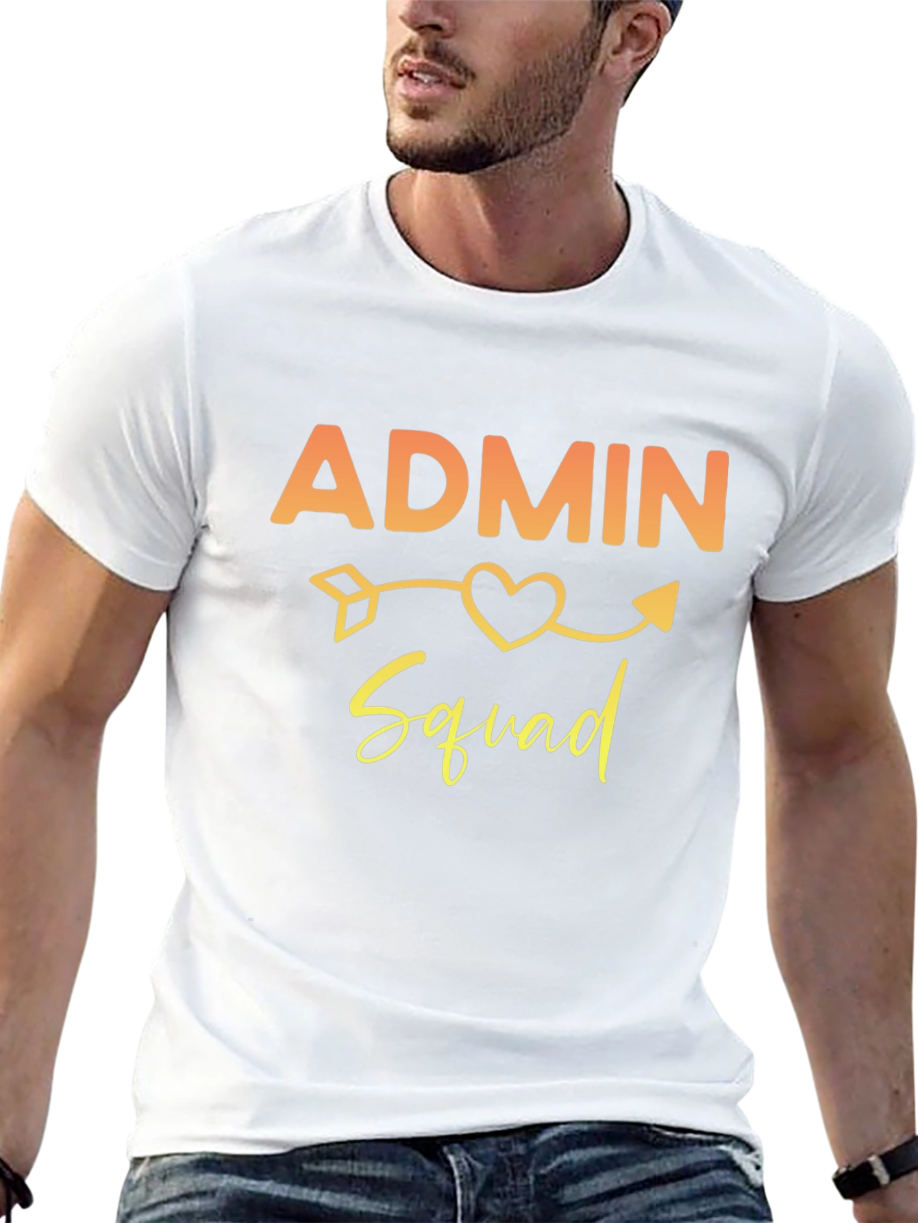 Admin Squad Tee - Heart Arrow Graphic T-Shirt