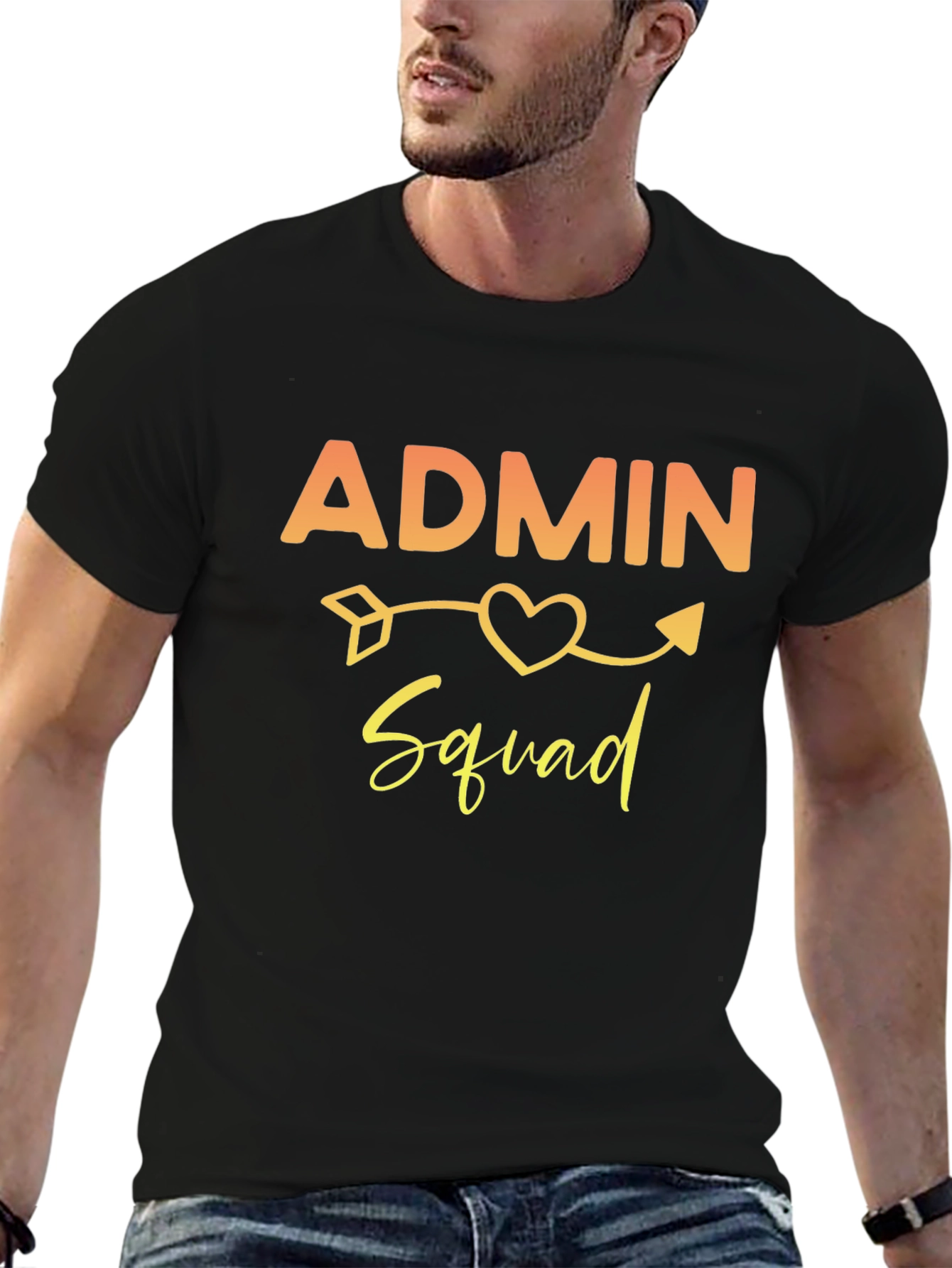 Admin Squad Tee - Heart Arrow Graphic T-Shirt