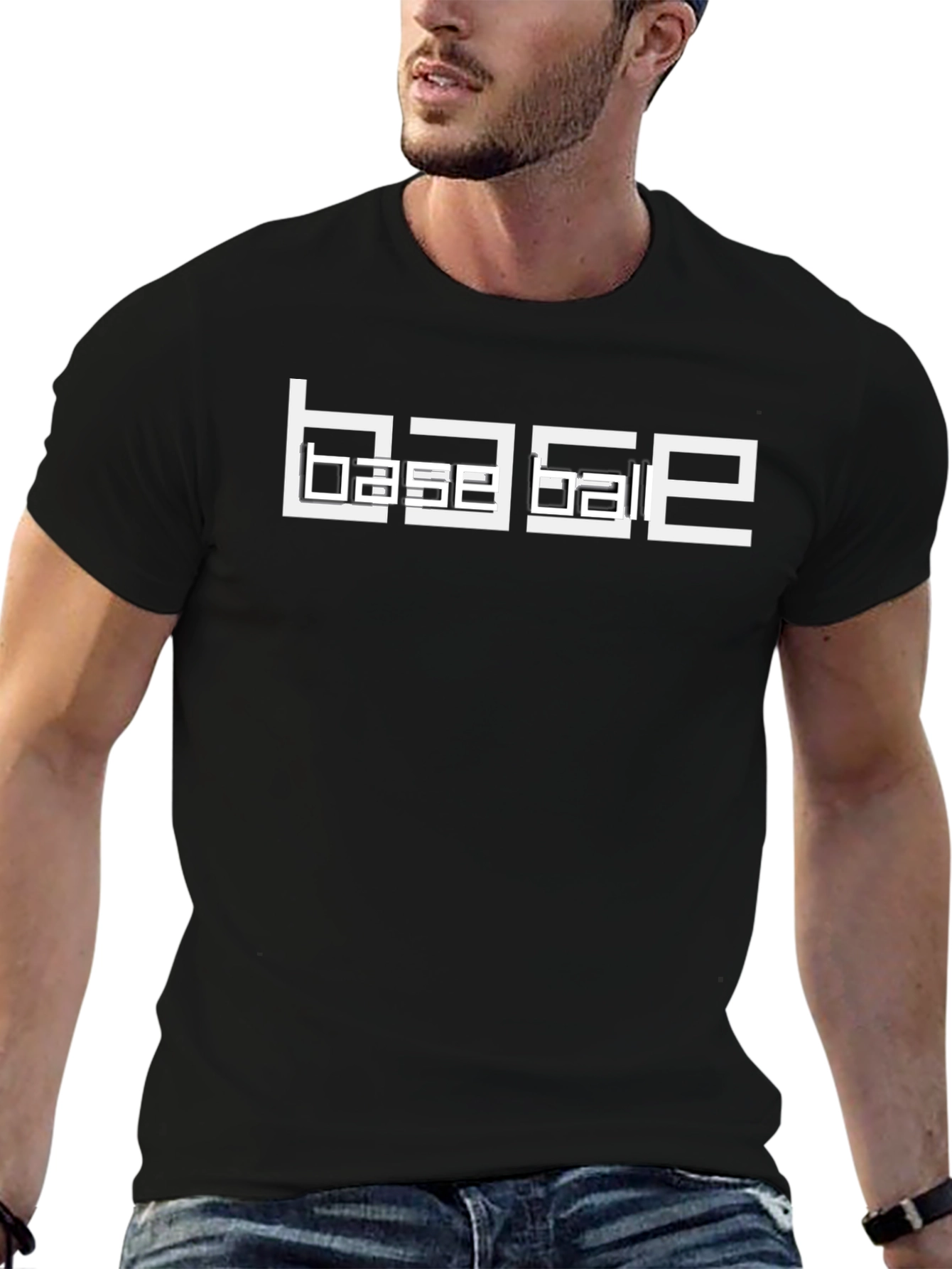 BASE Jump Graphic Tee - Black Cotton T-Shirt